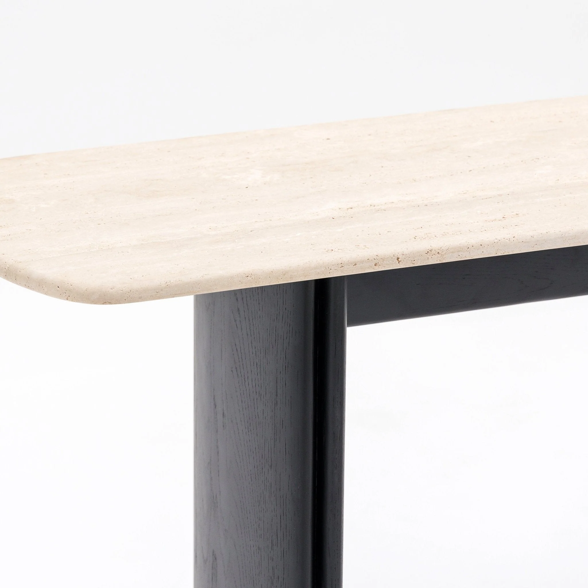 Tathra Console - Black Oak & Travertine - Image 5