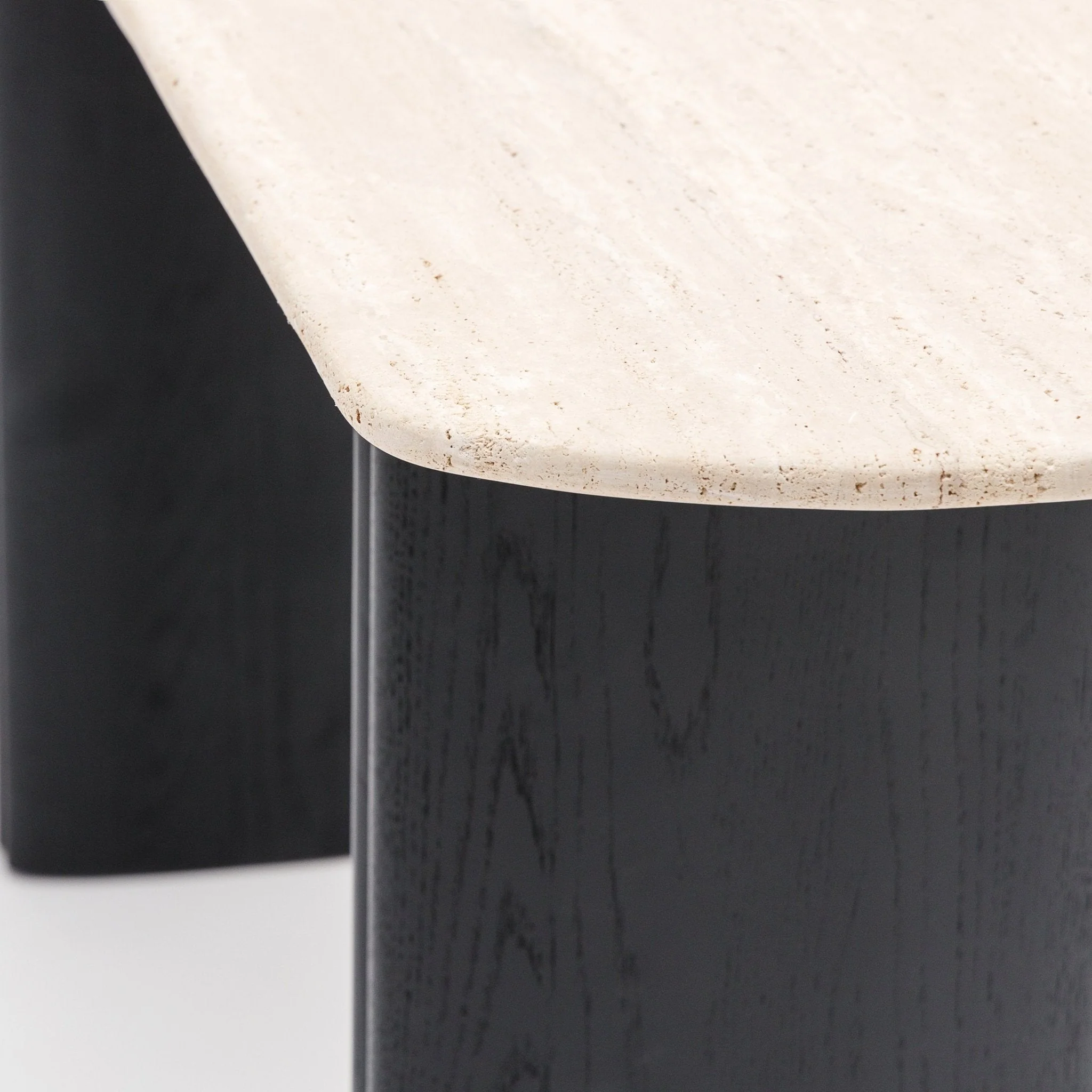 Tathra Console - Black Oak & Travertine - Image 8