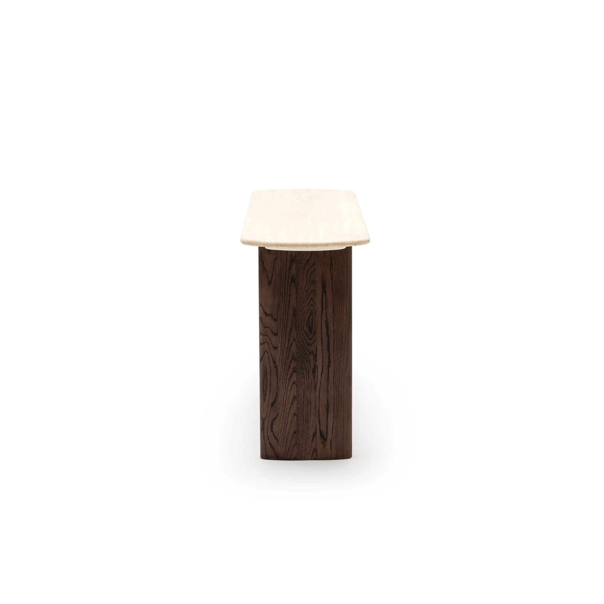 Tathra Console - Espresso Oak & Travertine - Image 5
