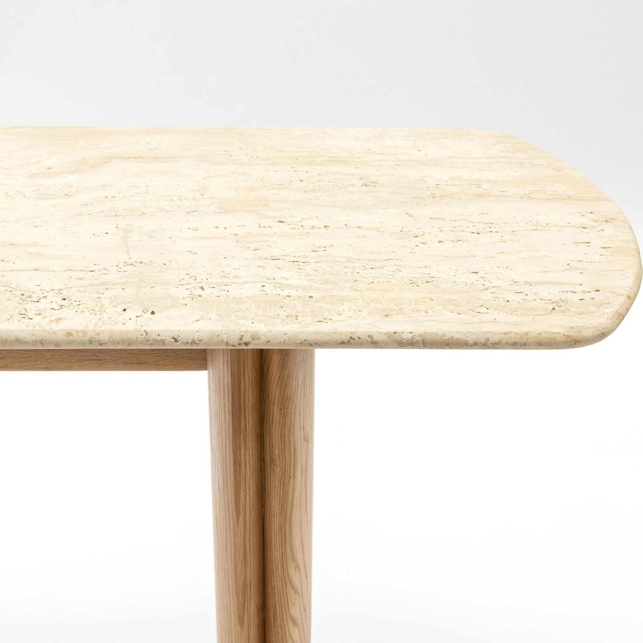 Tathra Console - Light Oak & Travertine - Image 5