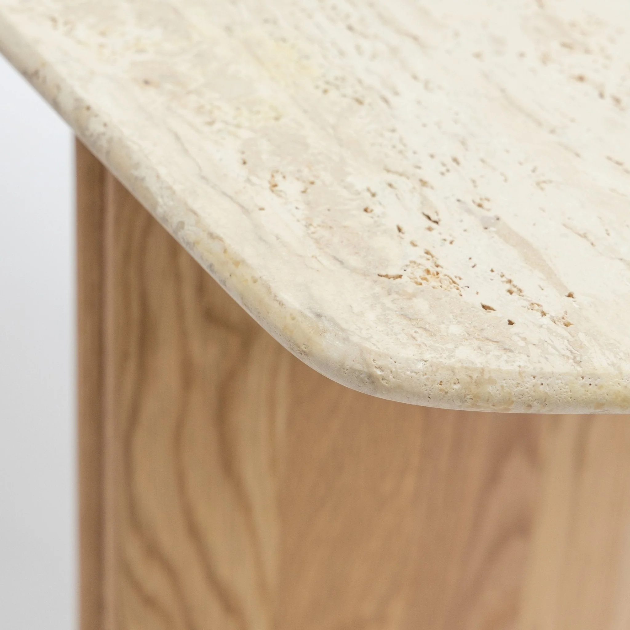 Tathra Console - Light Oak & Travertine - Image 7