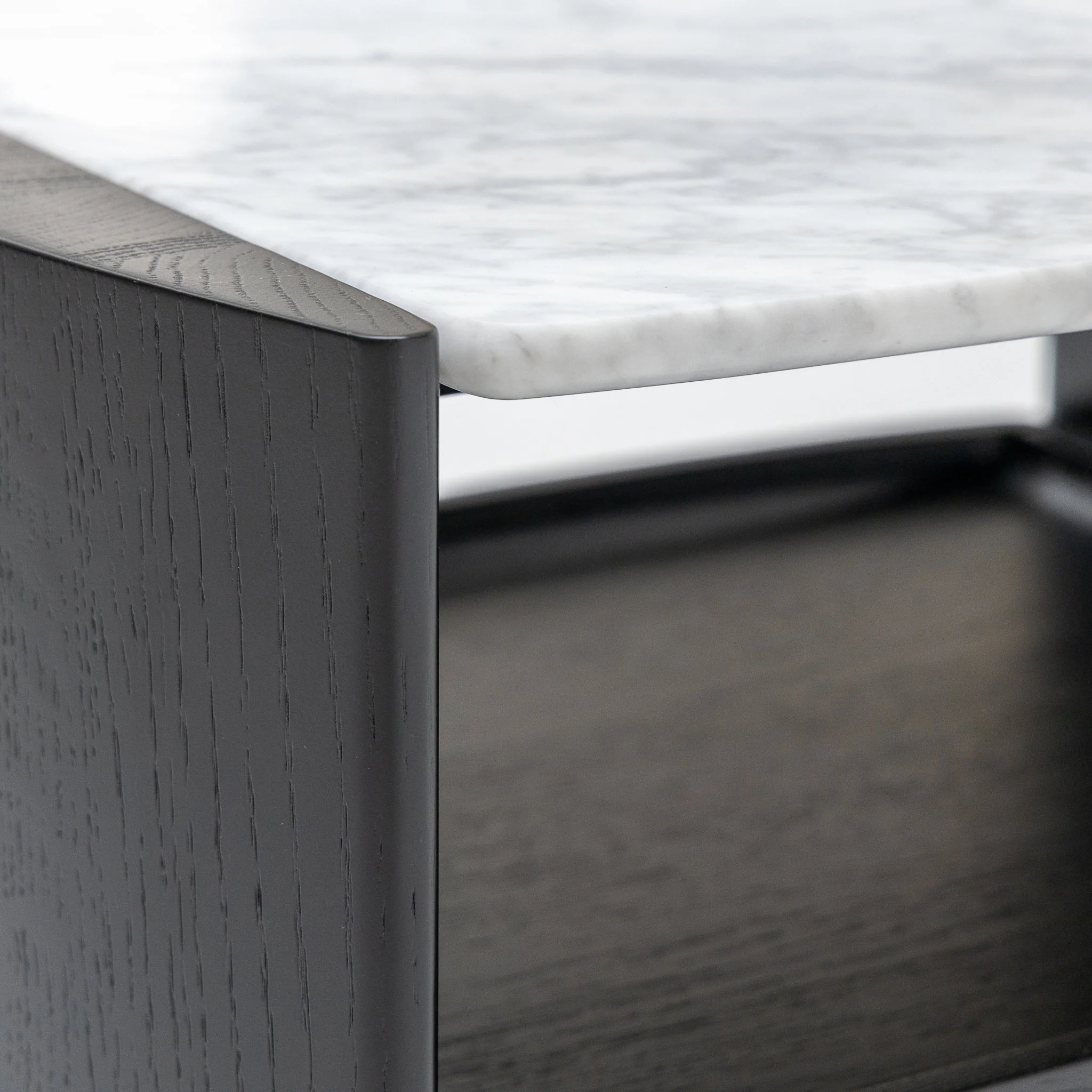 Tathra Nightstand - Black Oak & Bianca Carrara - Image 11