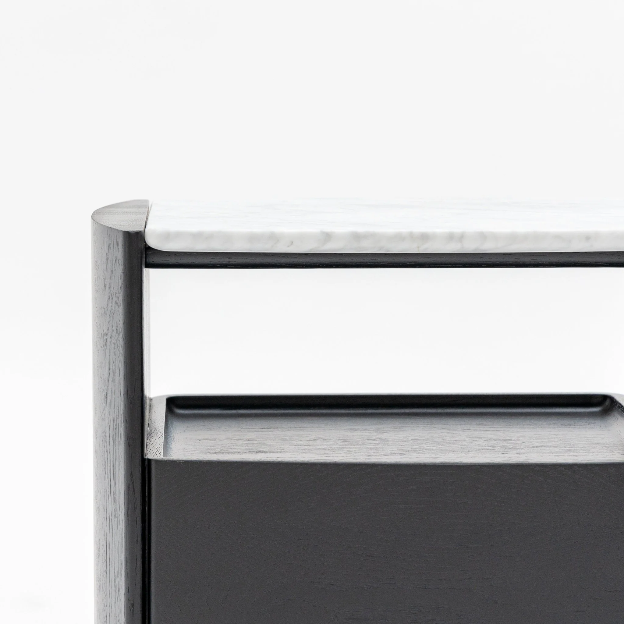 Tathra Nightstand - Black Oak & Bianca Carrara - Image 6