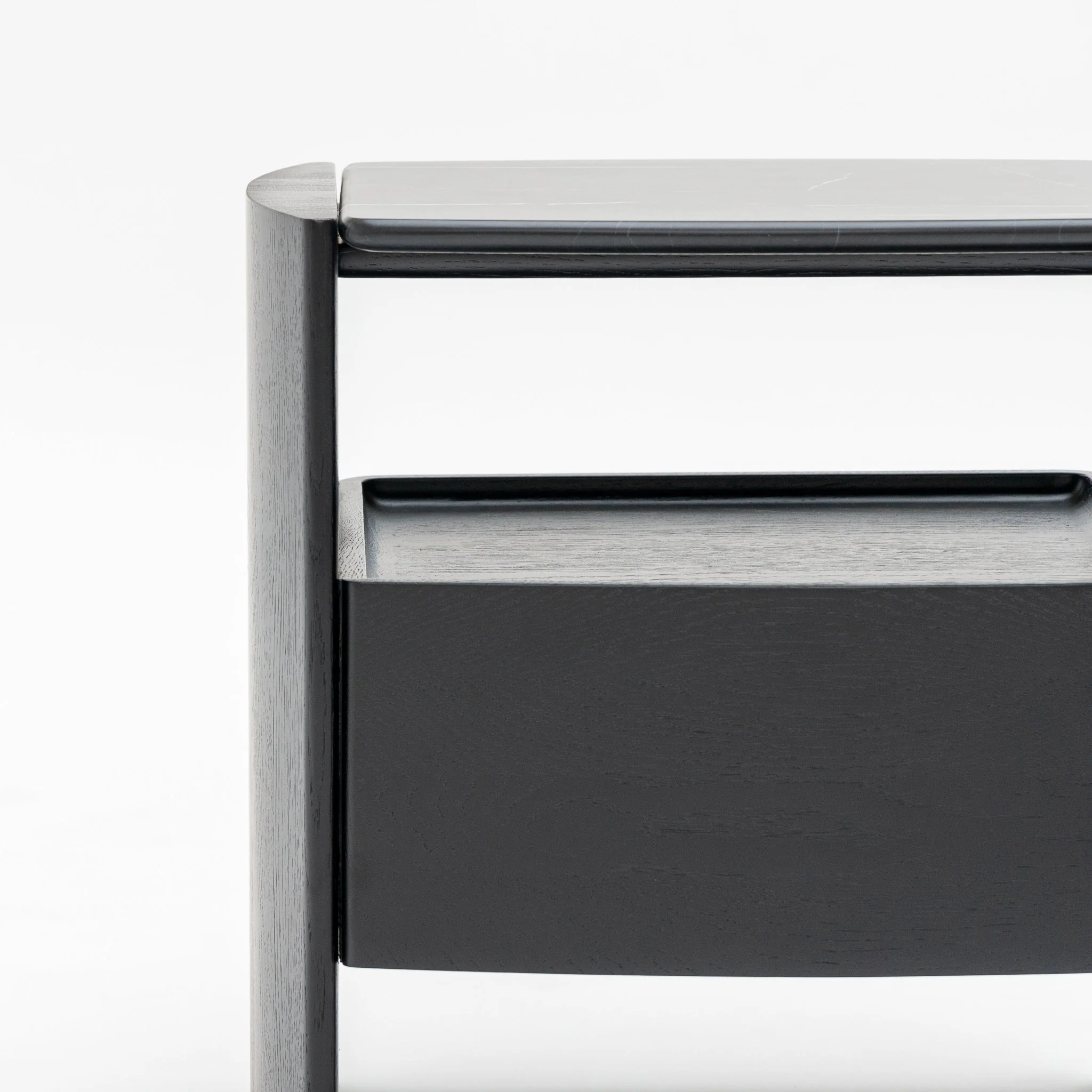 Tathra Nightstand - Black Oak & Nero Marquina - Image 16
