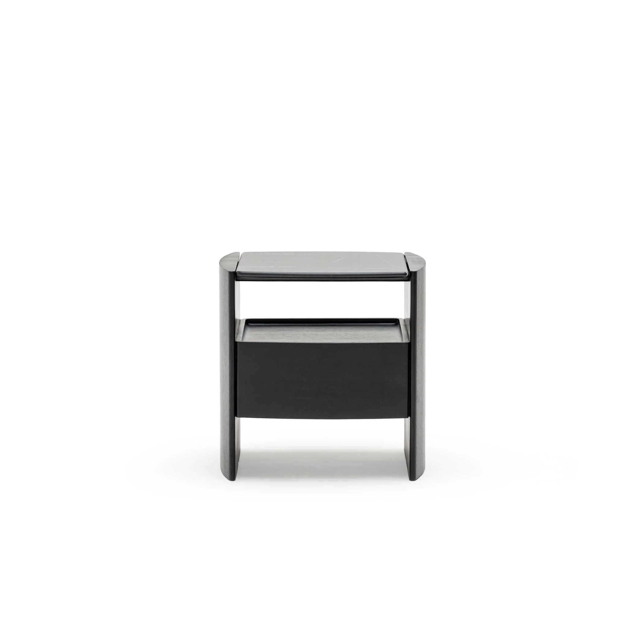 Tathra Nightstand - Black Oak & Nero Marquina - Image 2