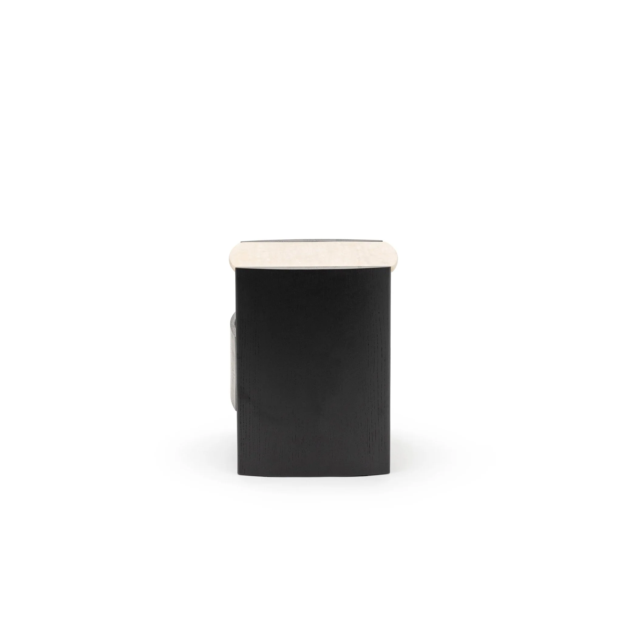 Tathra Nightstand - Black Oak & Travertine - Image 3