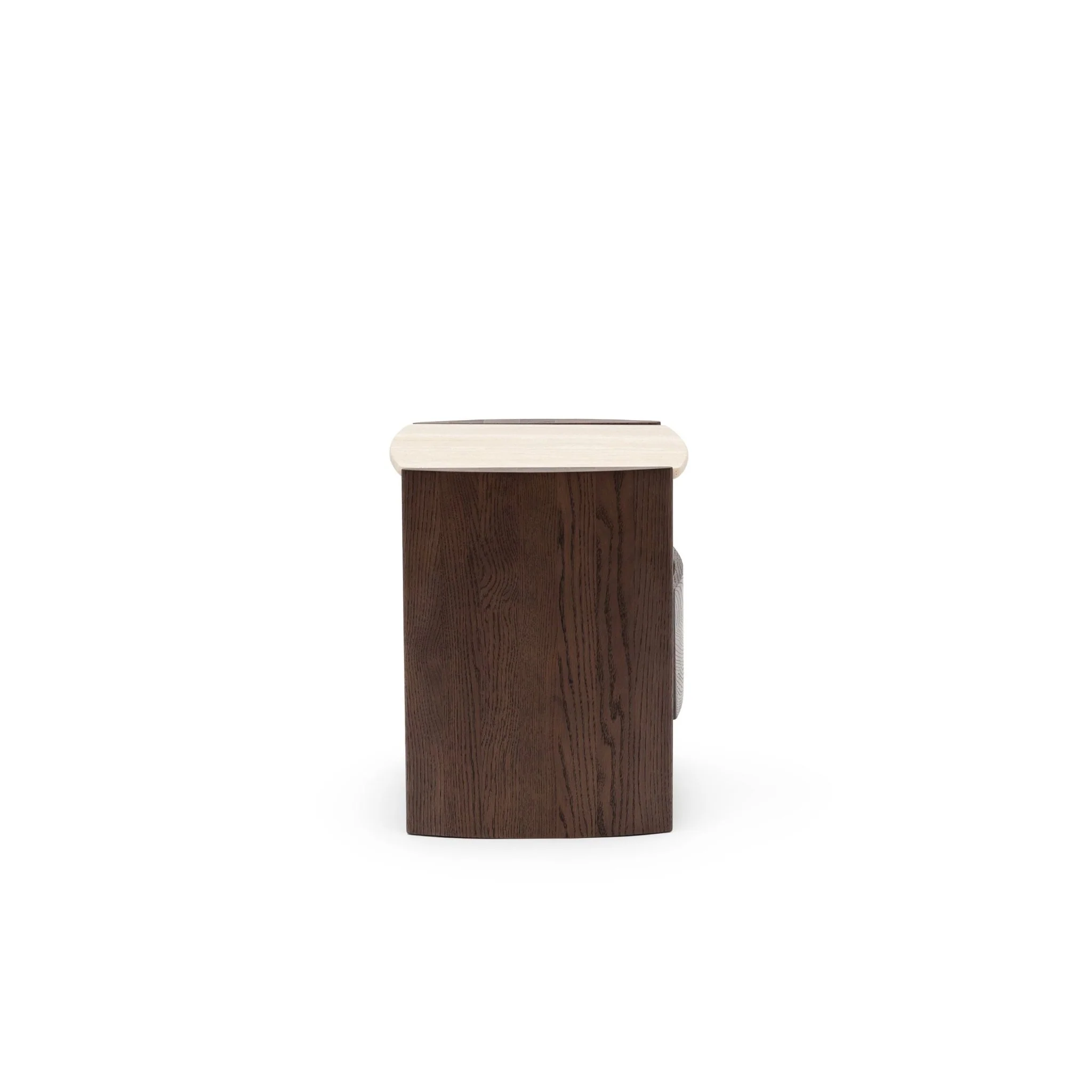 Tathra Nightstand - Espresso Oak & Travertine - Image 3
