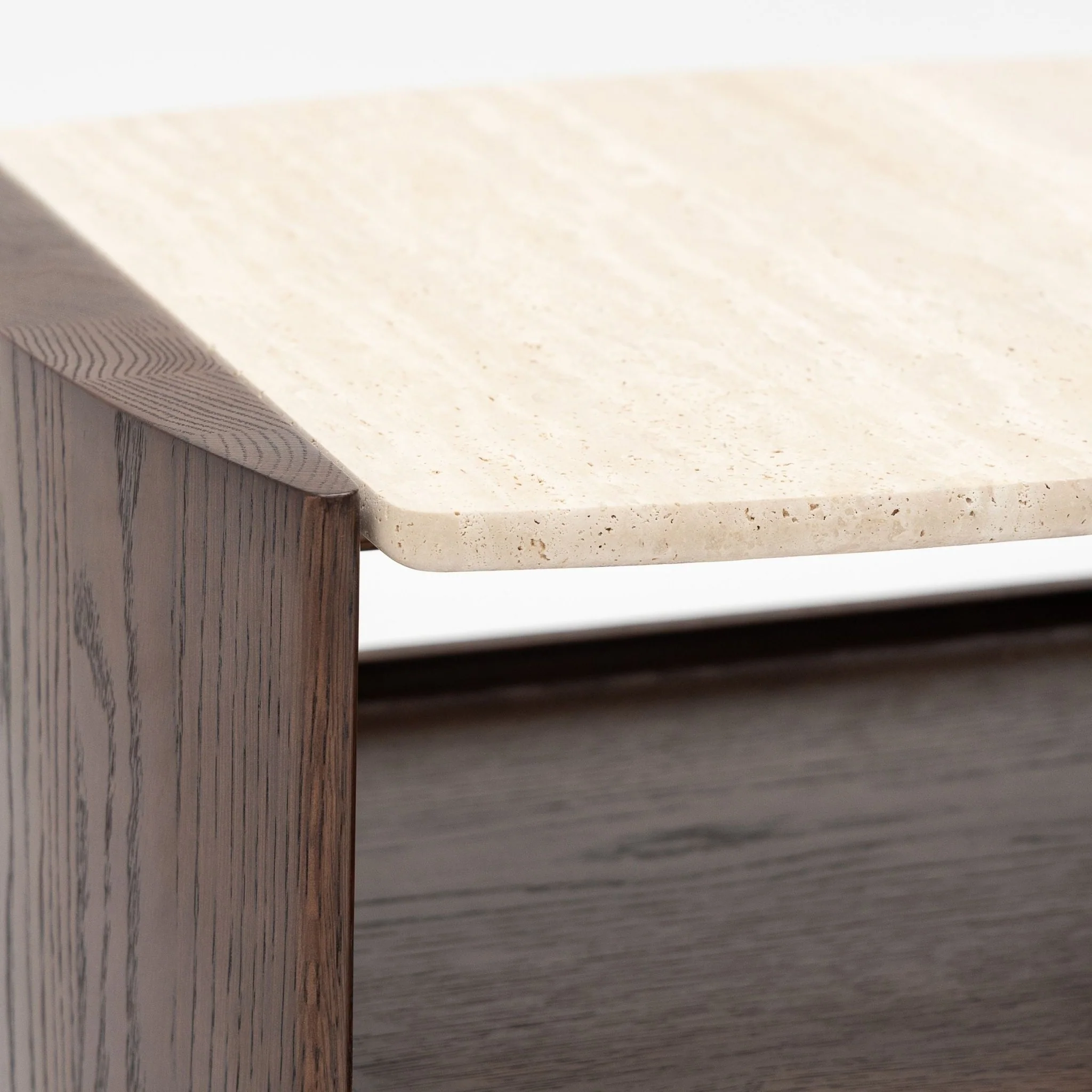 Tathra Nightstand - Espresso Oak & Travertine - Image 6