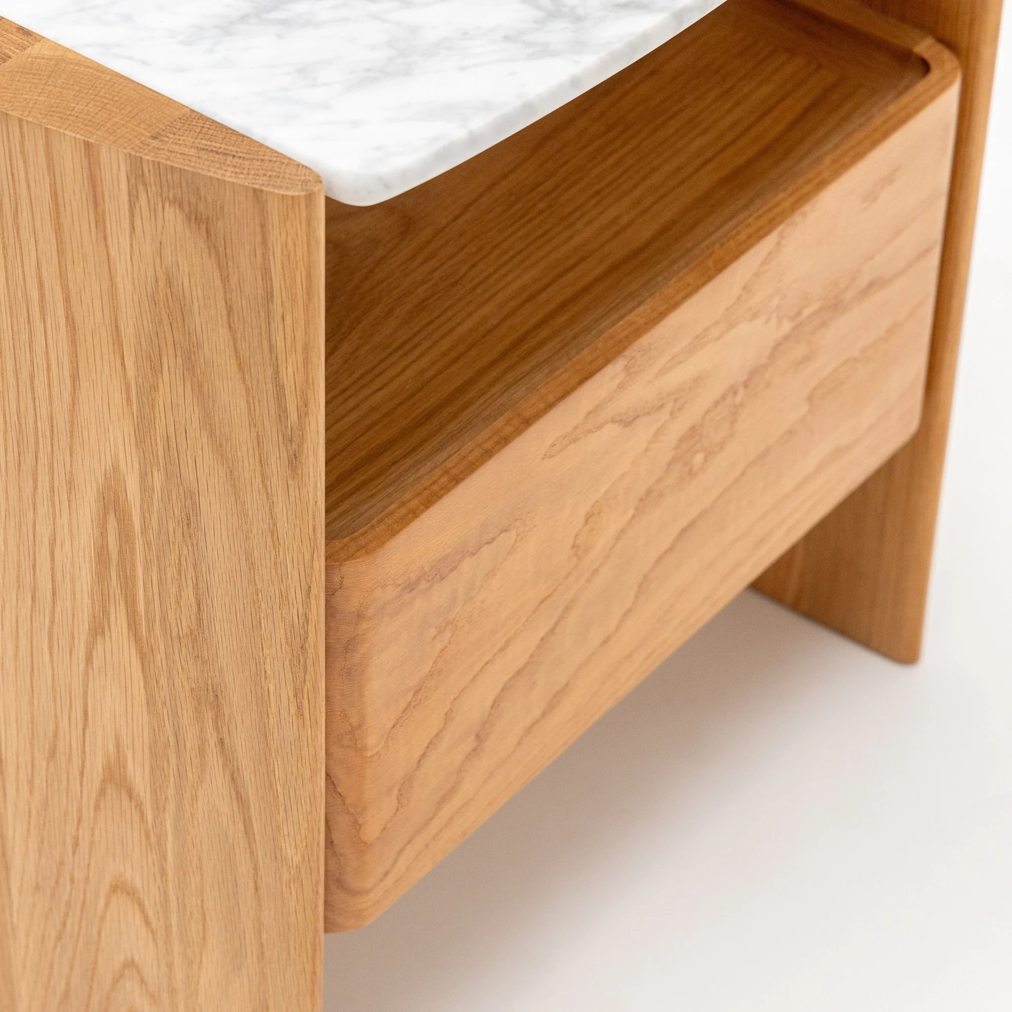 Tathra Nightstand - Light Oak & Bianca Carrara - Image 13