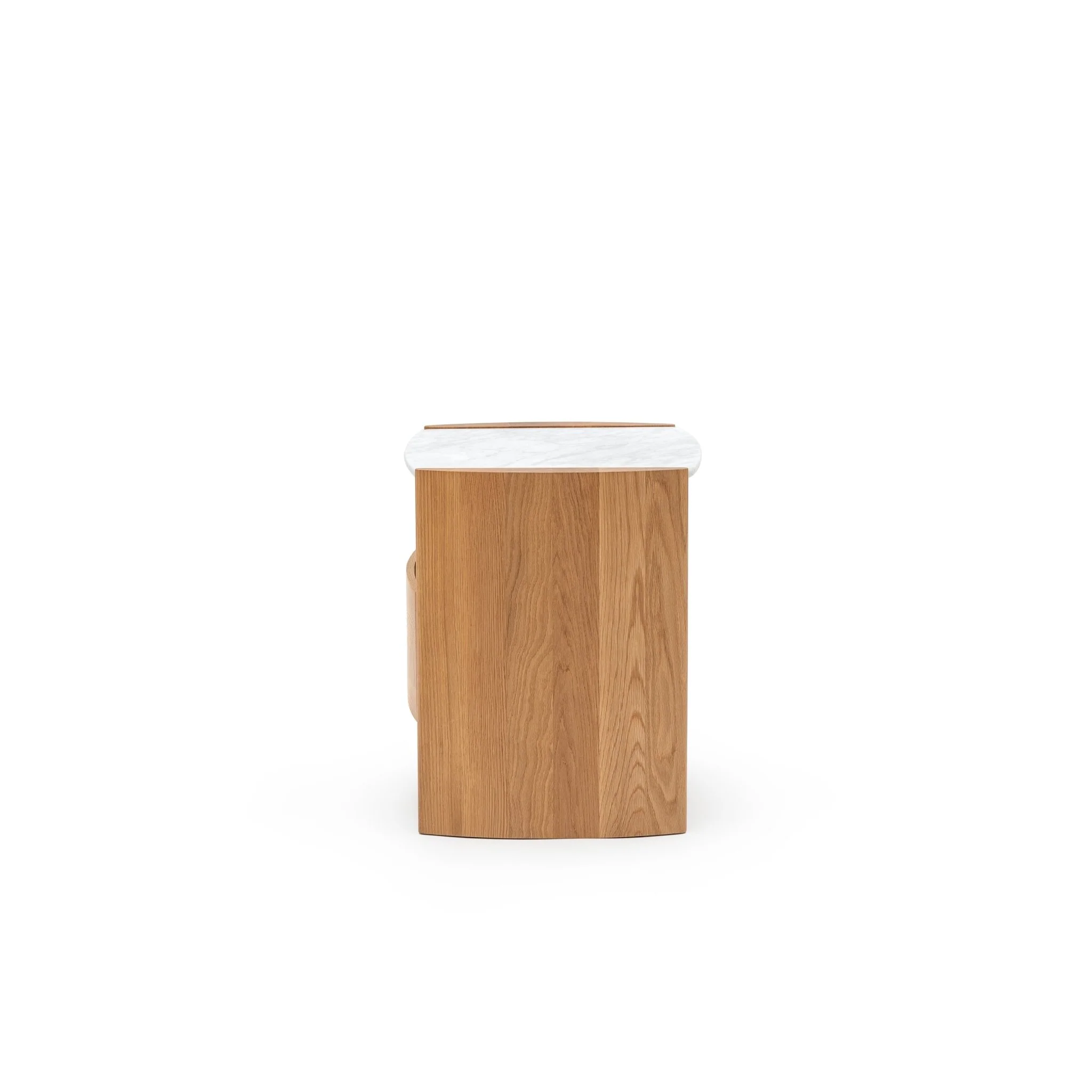 Tathra Nightstand - Light Oak & Bianca Carrara - Image 3
