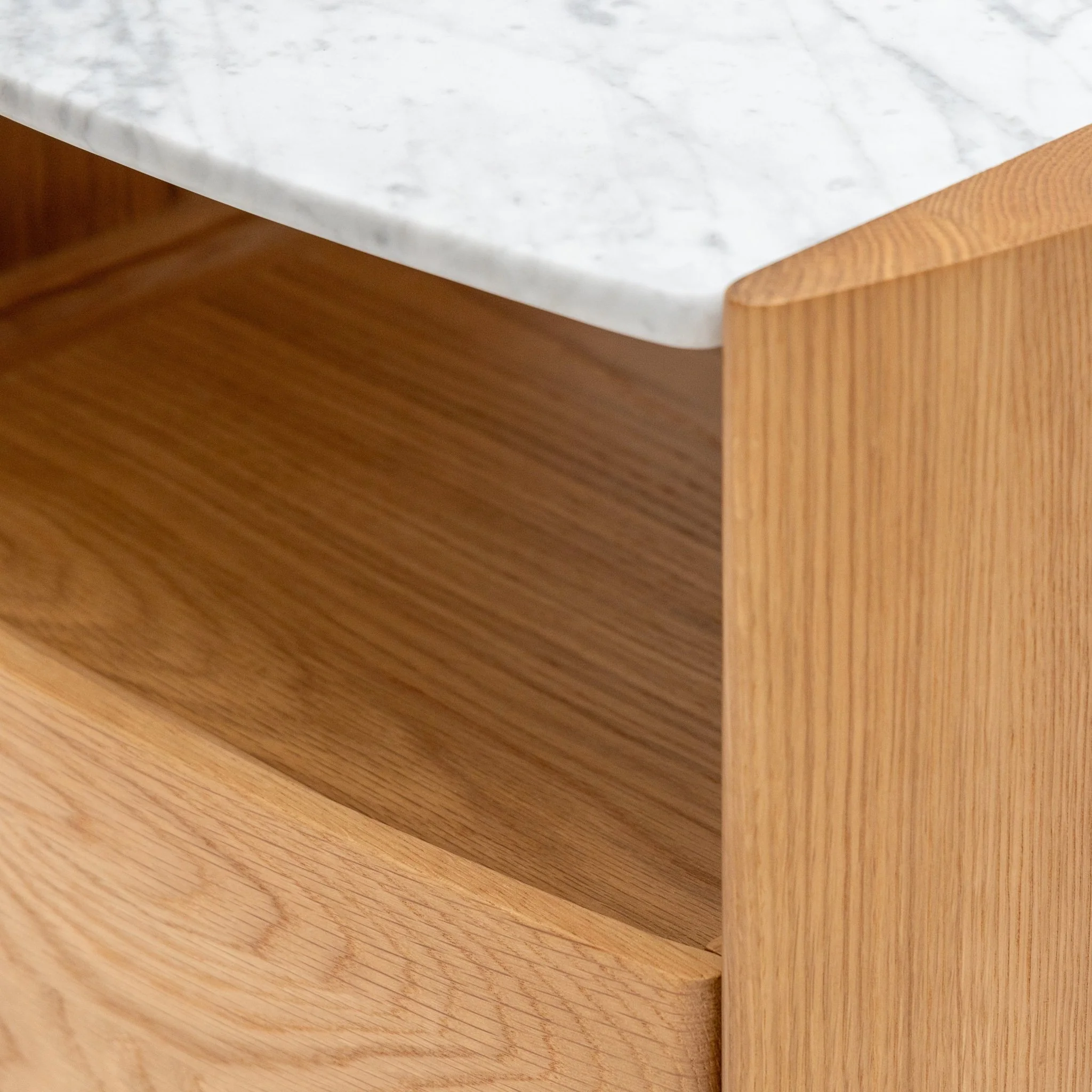 Tathra Nightstand - Light Oak & Bianca Carrara - Image 6