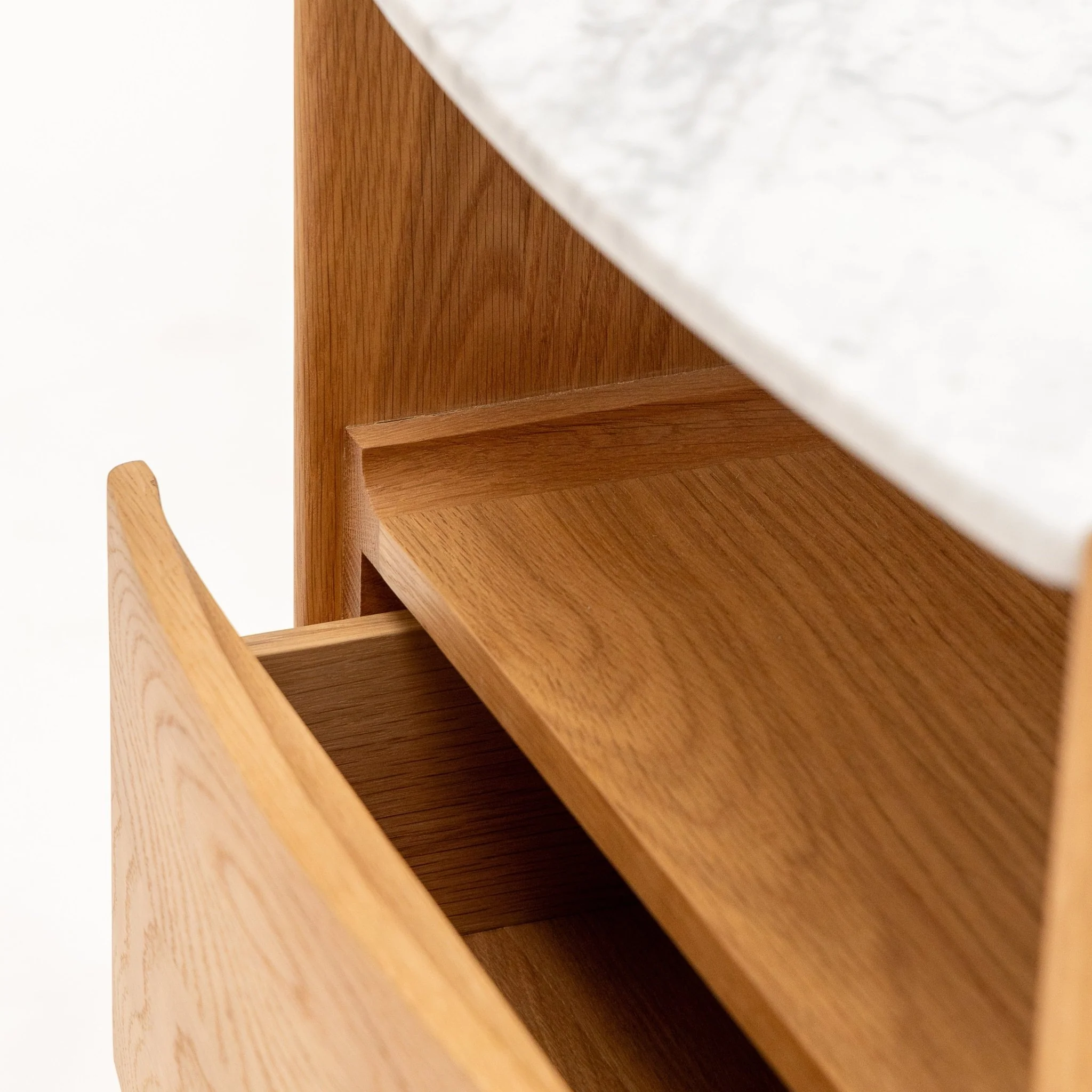 Tathra Nightstand - Light Oak & Bianca Carrara - Image 9