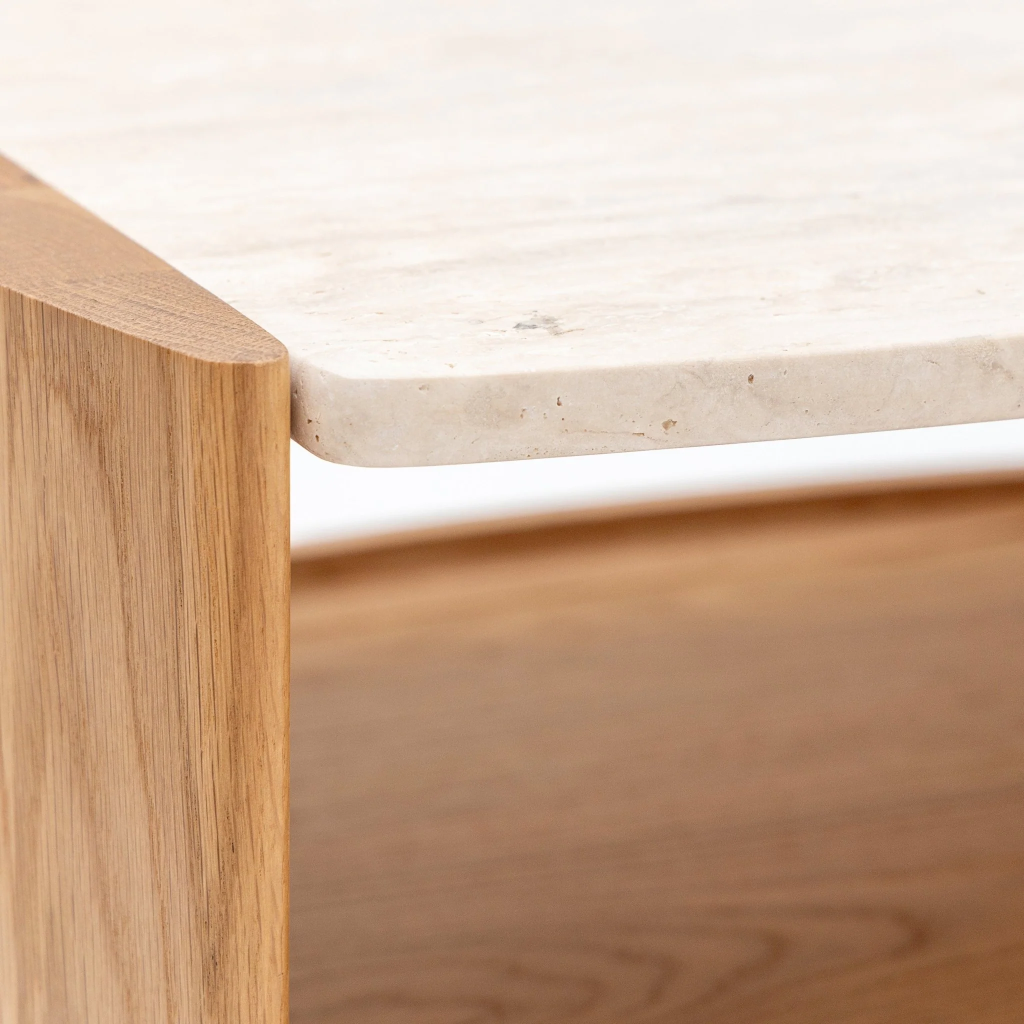 Tathra Nightstand - Light Oak & Travertine - Image 16