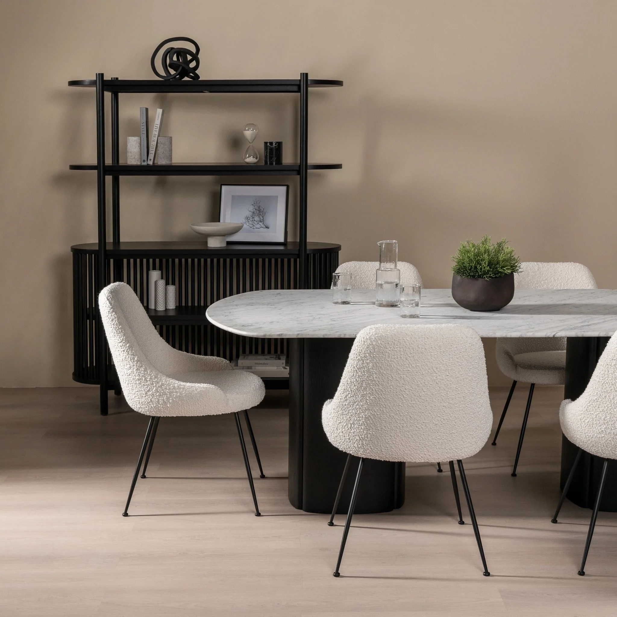 Tathra Table - Black Oak & Bianca Carrara - Image 2