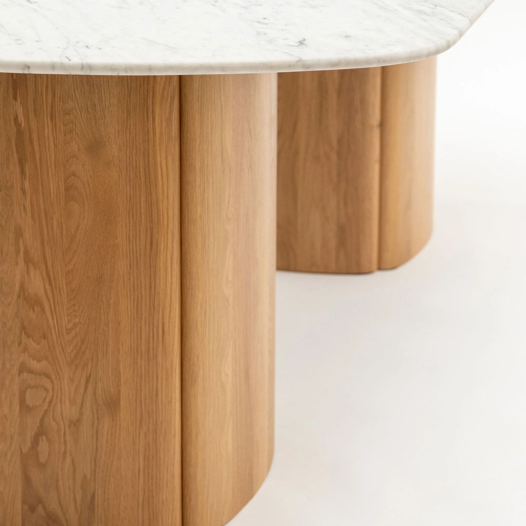 Tathra Table - Light Oak & Bianca Carrara - Image 6