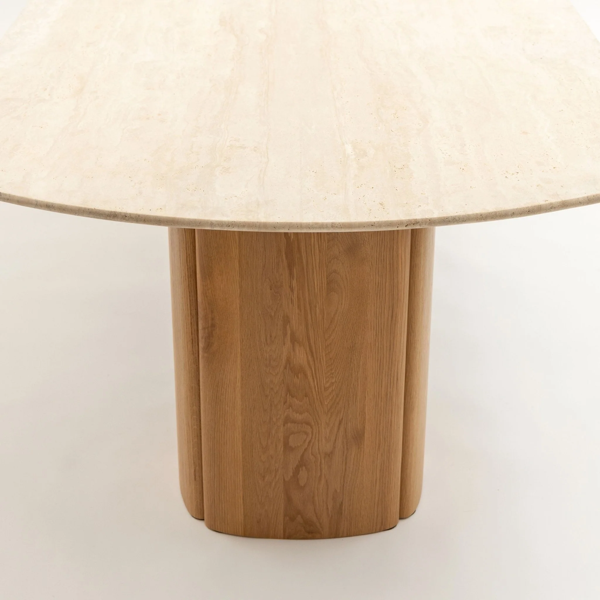 Tathra Table - Light Oak & Travertine - Image 11