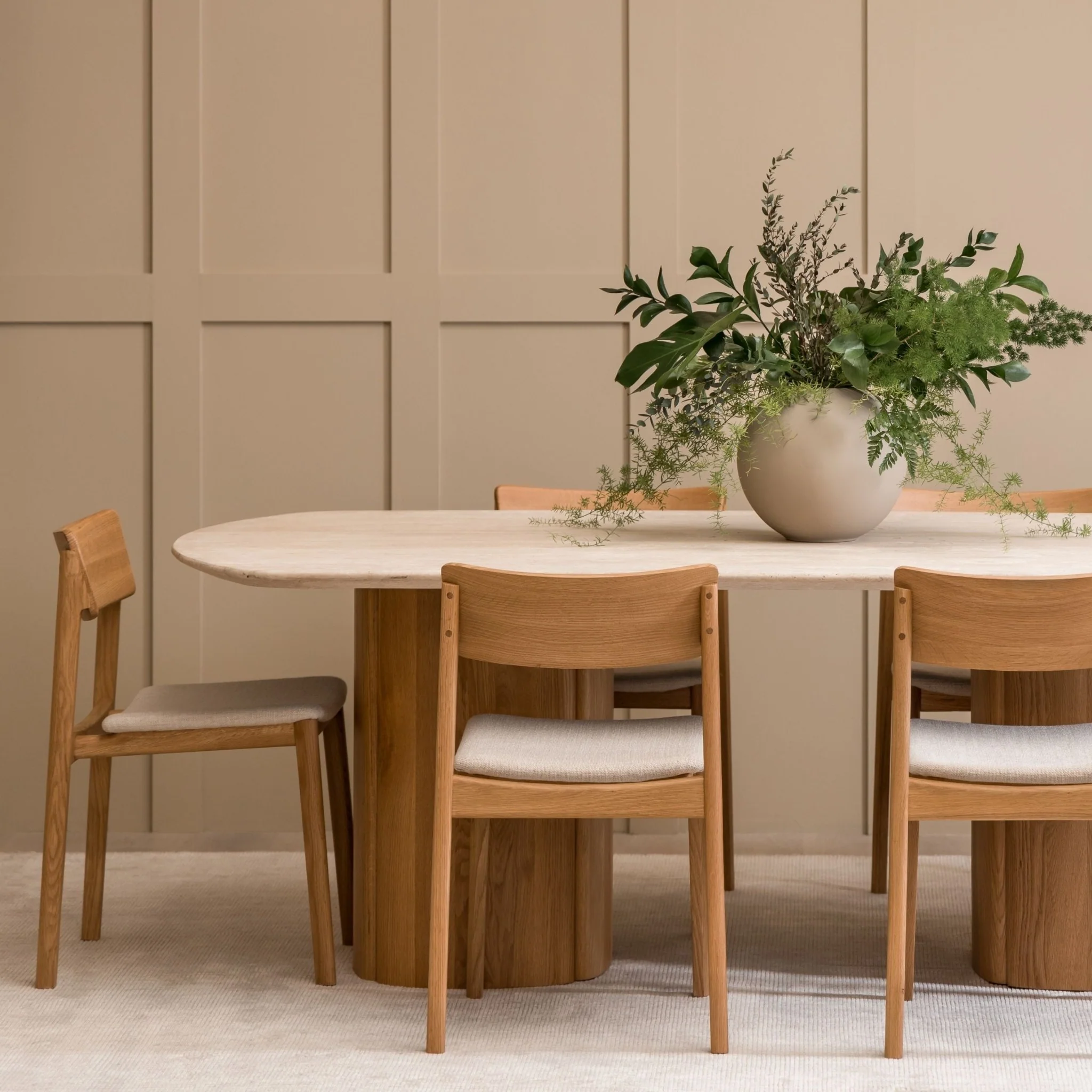 Tathra Table - Light Oak & Travertine - Image 13