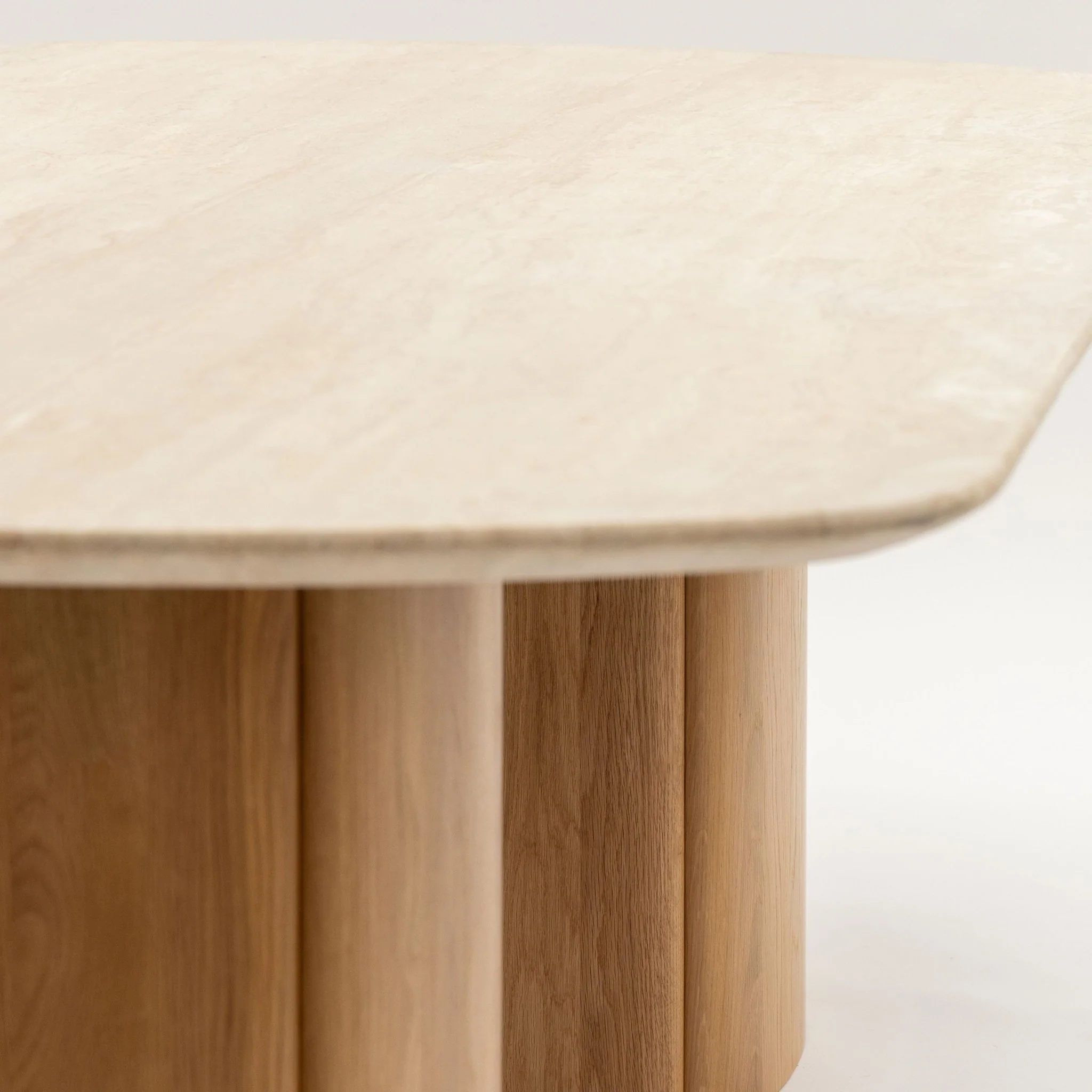 Tathra Table - Light Oak & Travertine - Image 14
