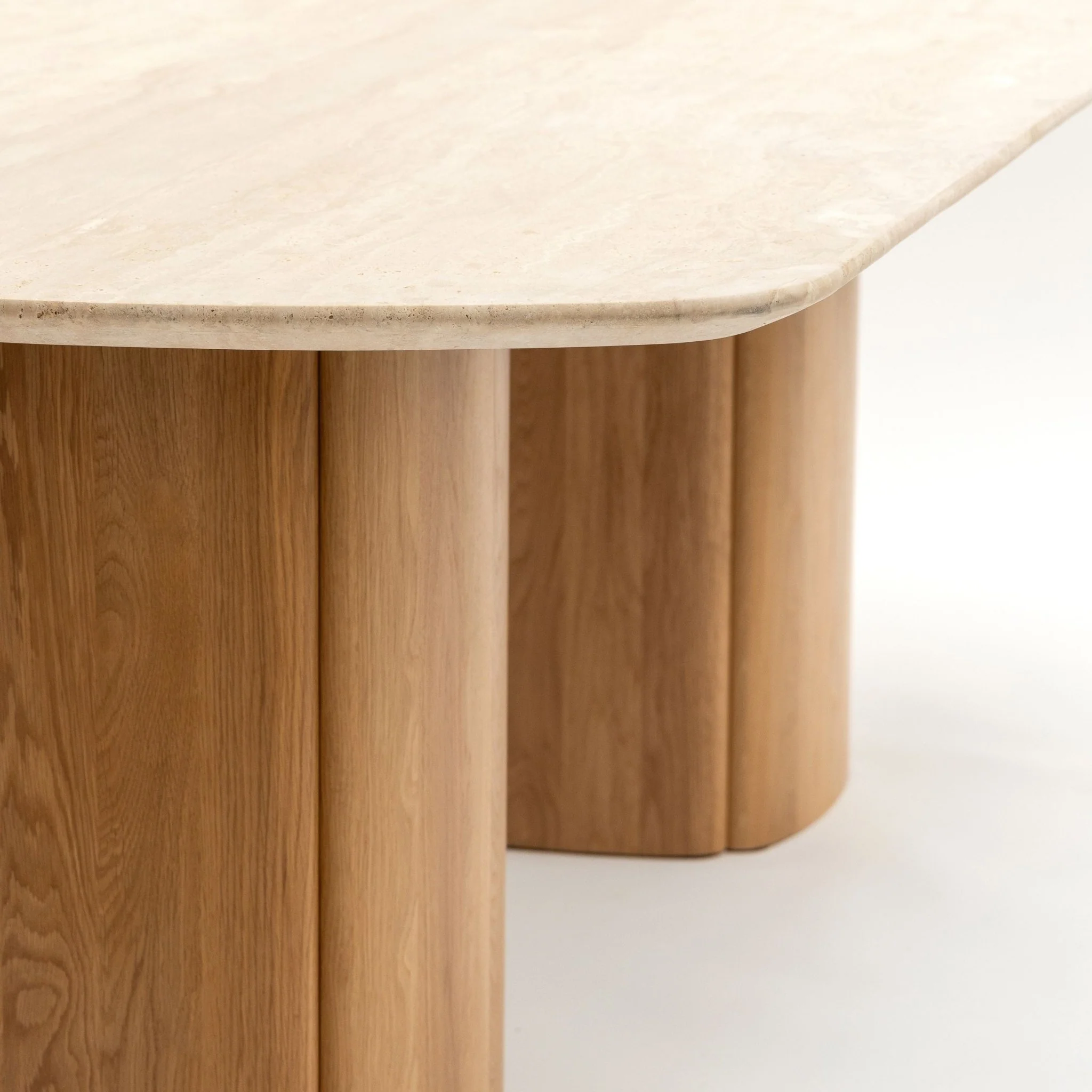 Tathra Table - Light Oak & Travertine - Image 15