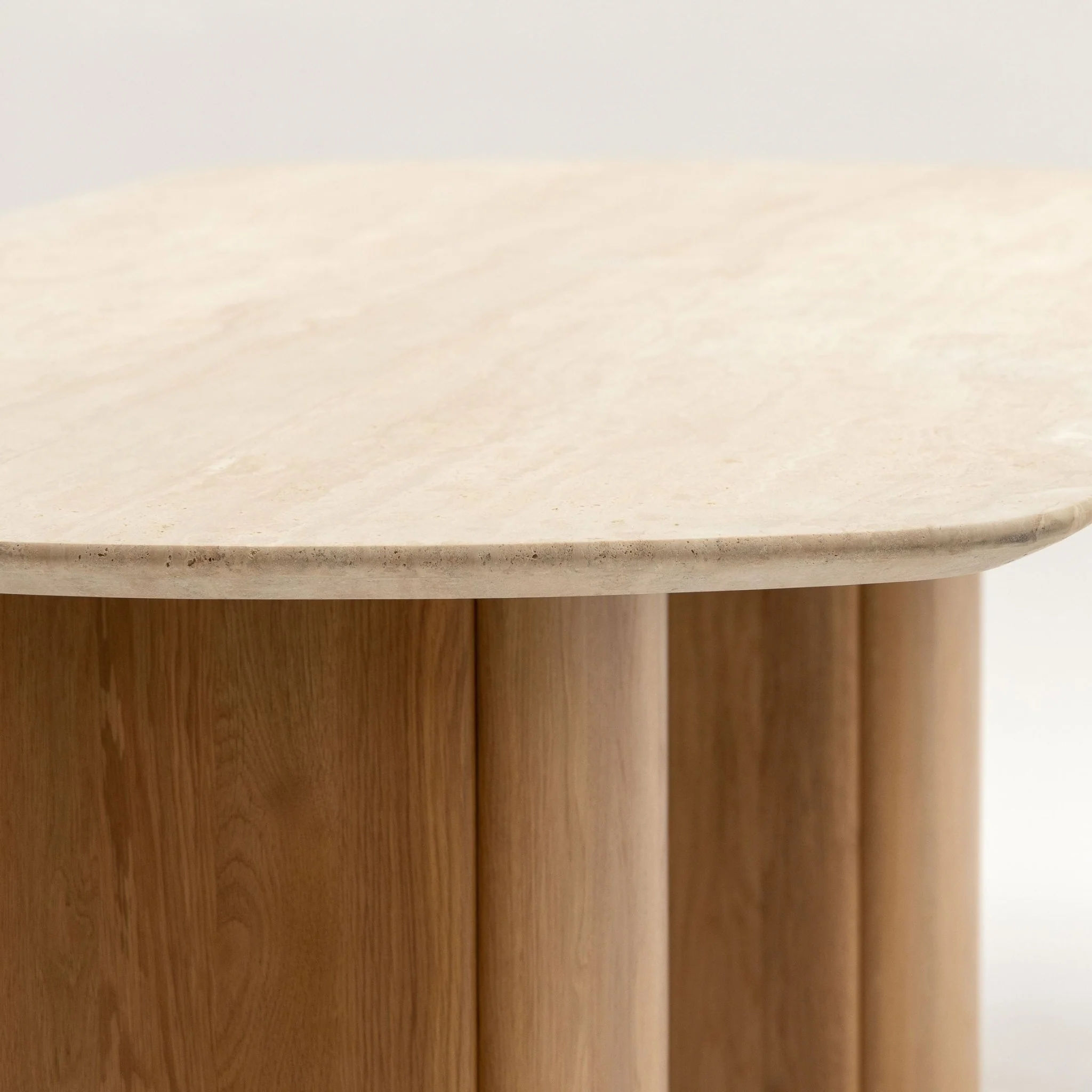 Tathra Table - Light Oak & Travertine - Image 16