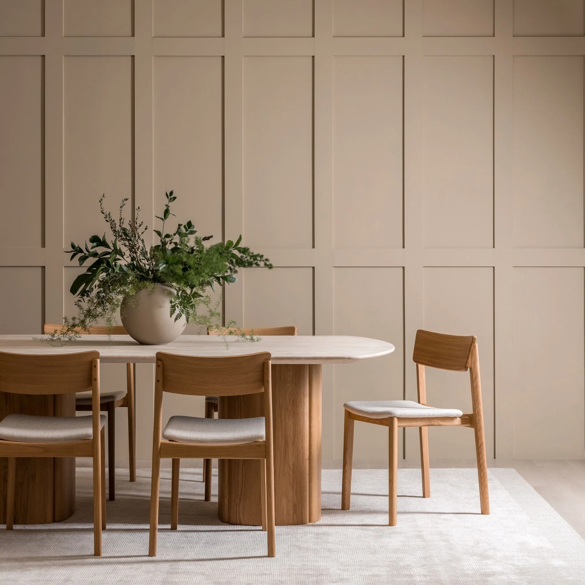 Tathra Table - Light Oak & Travertine - Image 17