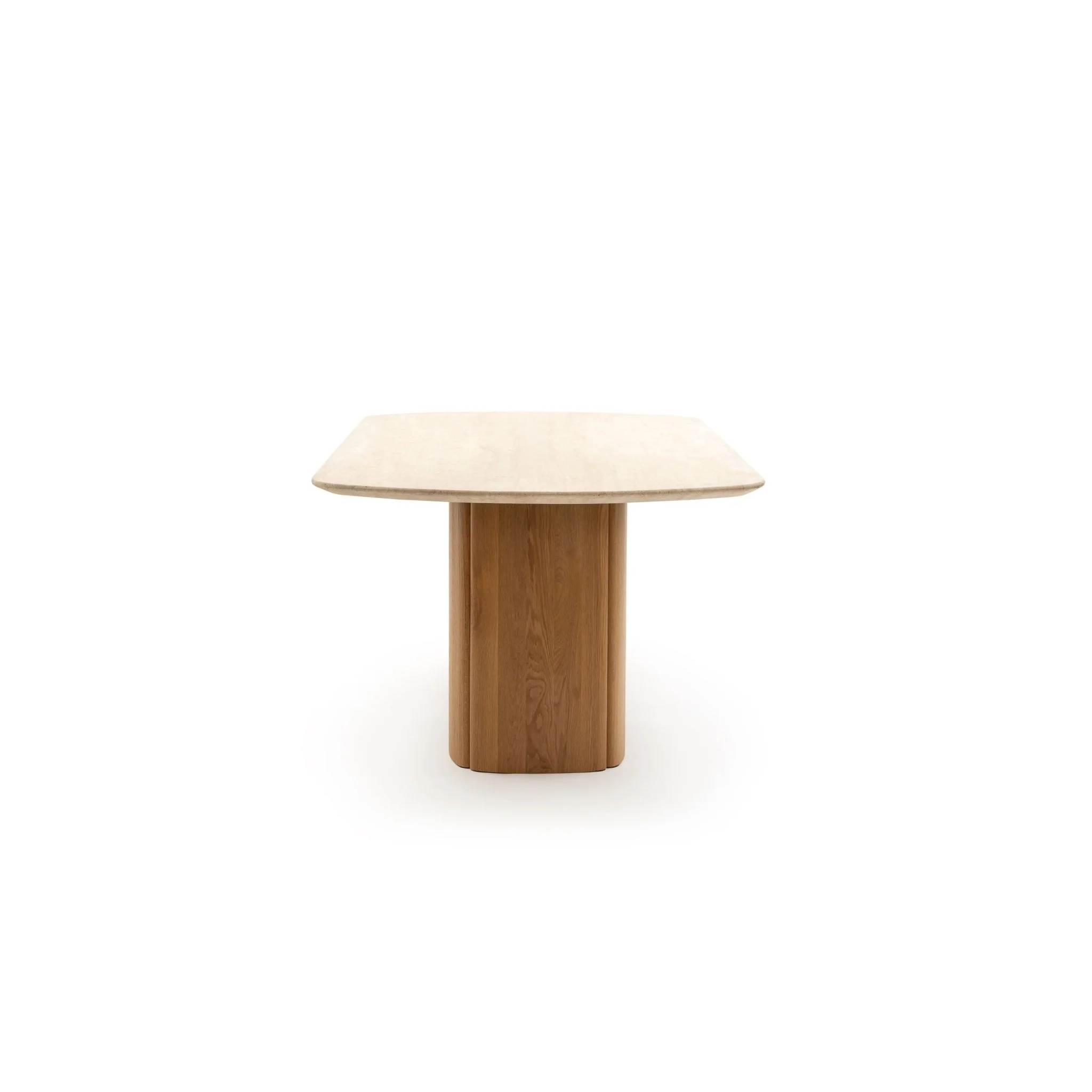 Tathra Table - Light Oak & Travertine - Image 4