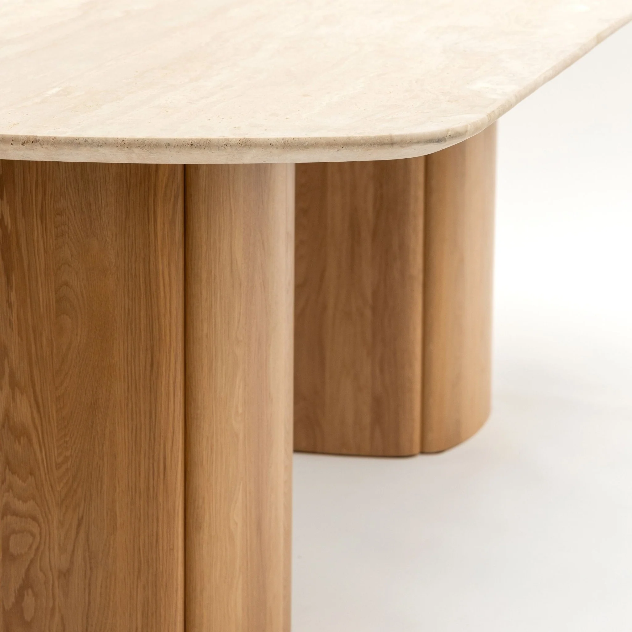 Tathra Table - Light Oak & Travertine - Image 5