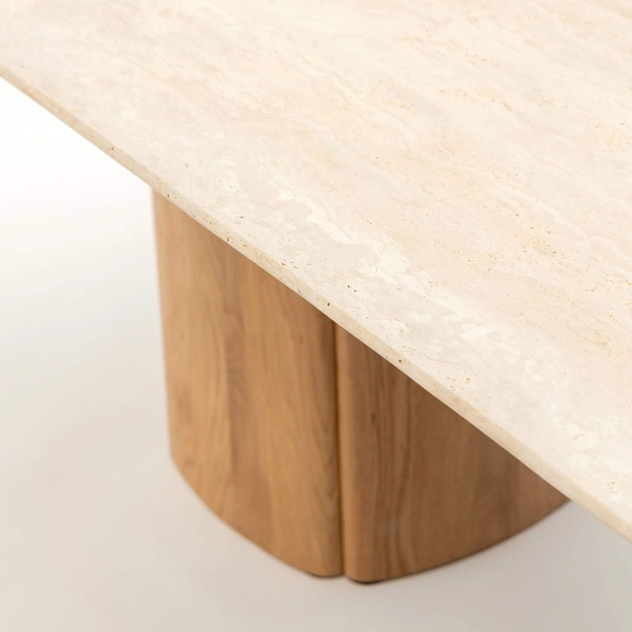 Tathra Table - Light Oak & Travertine - Image 7