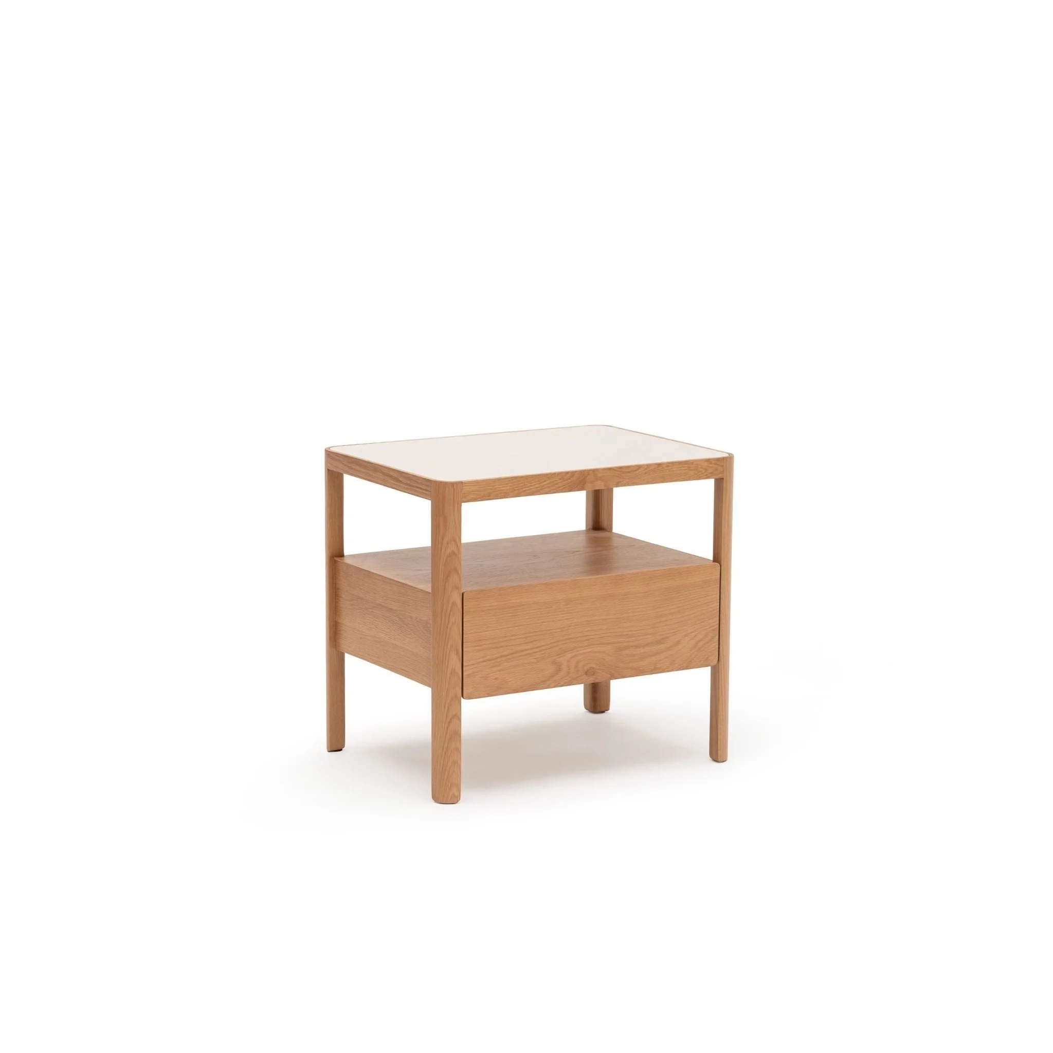 Theo Nightstand 60 - Light Oak & Sintered Stone - Image 2