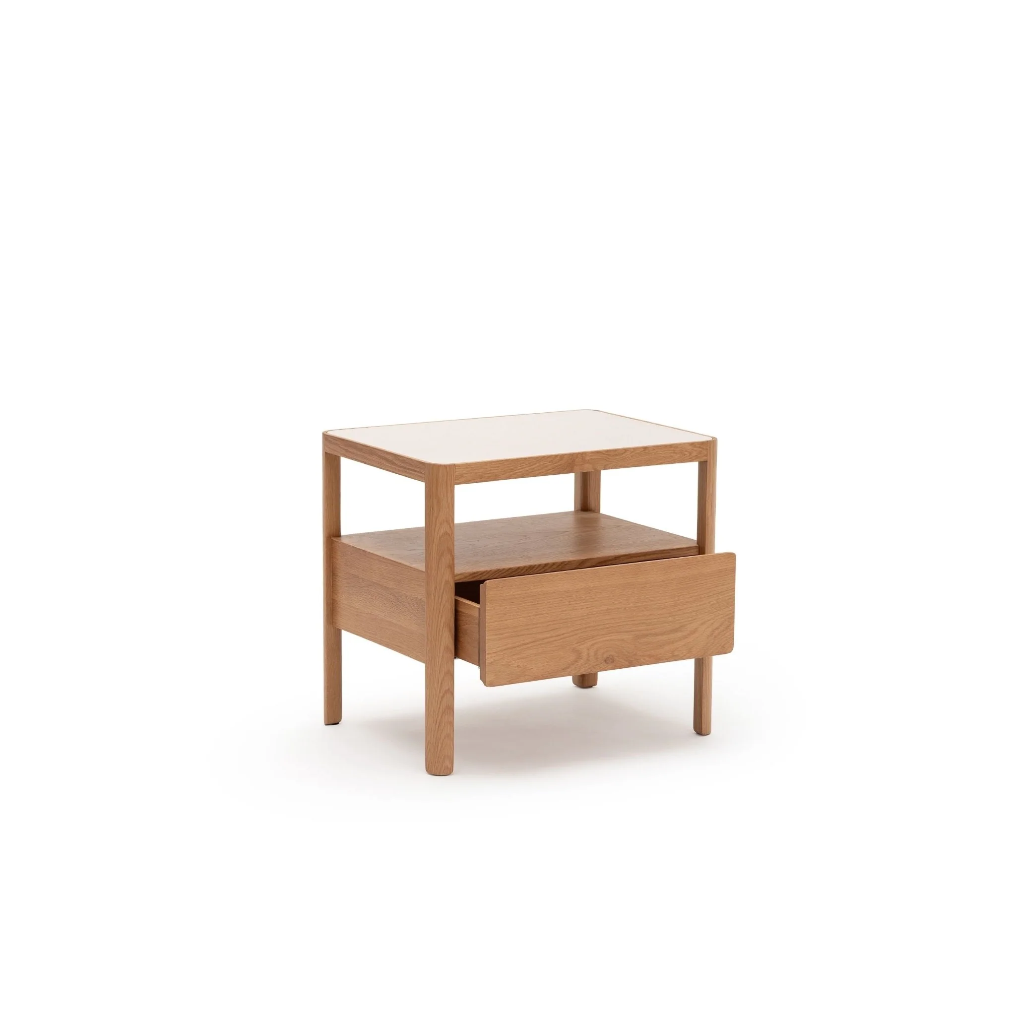 Theo Nightstand 60 - Light Oak & Sintered Stone - Image 3
