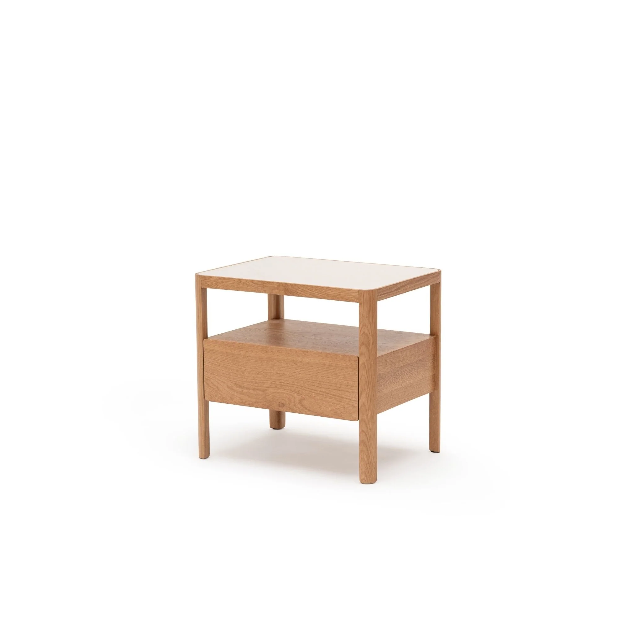 Theo Nightstand 60 - Light Oak & Sintered Stone - Image 4