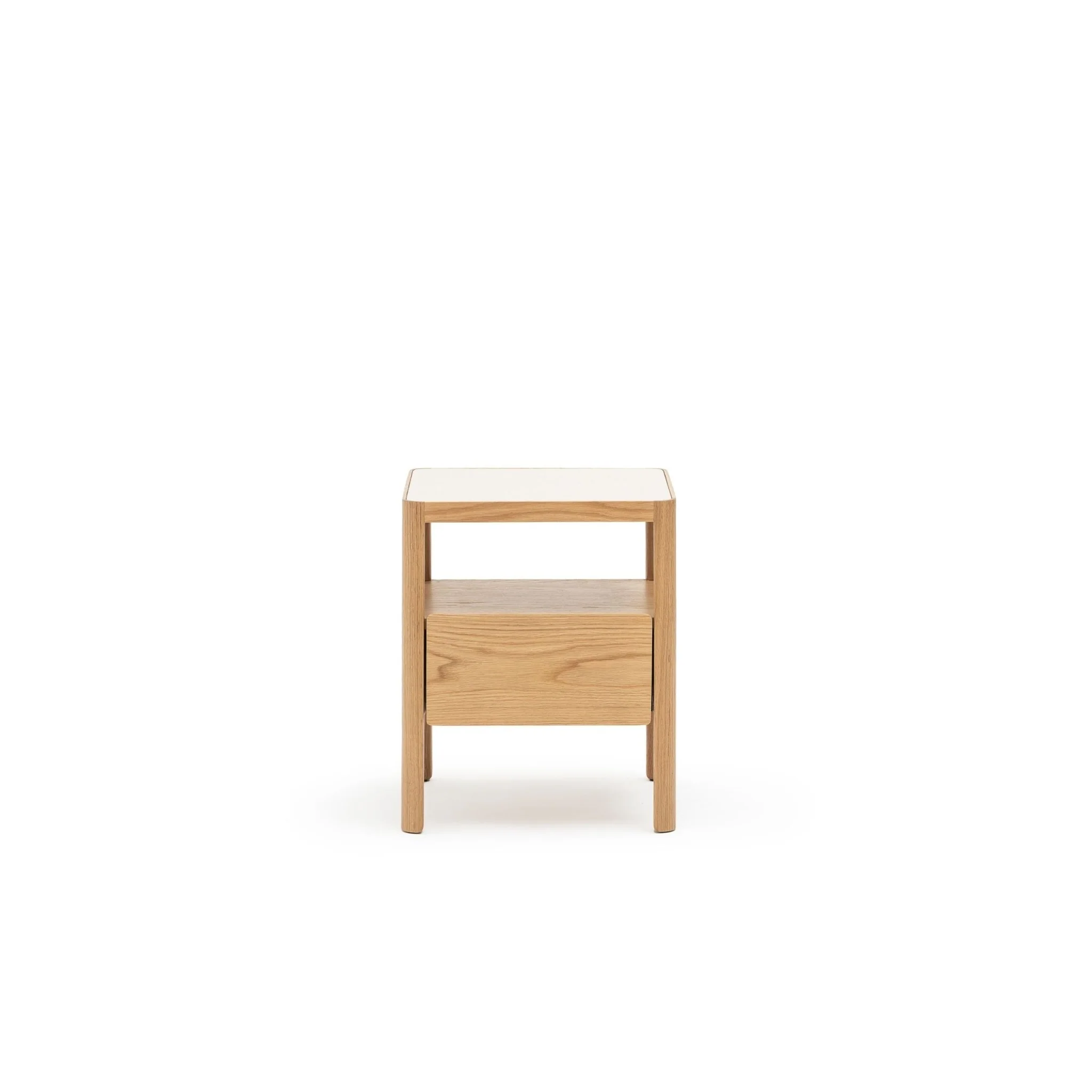 Theo Nightstand 45 - Light Oak & Sintered Stone
