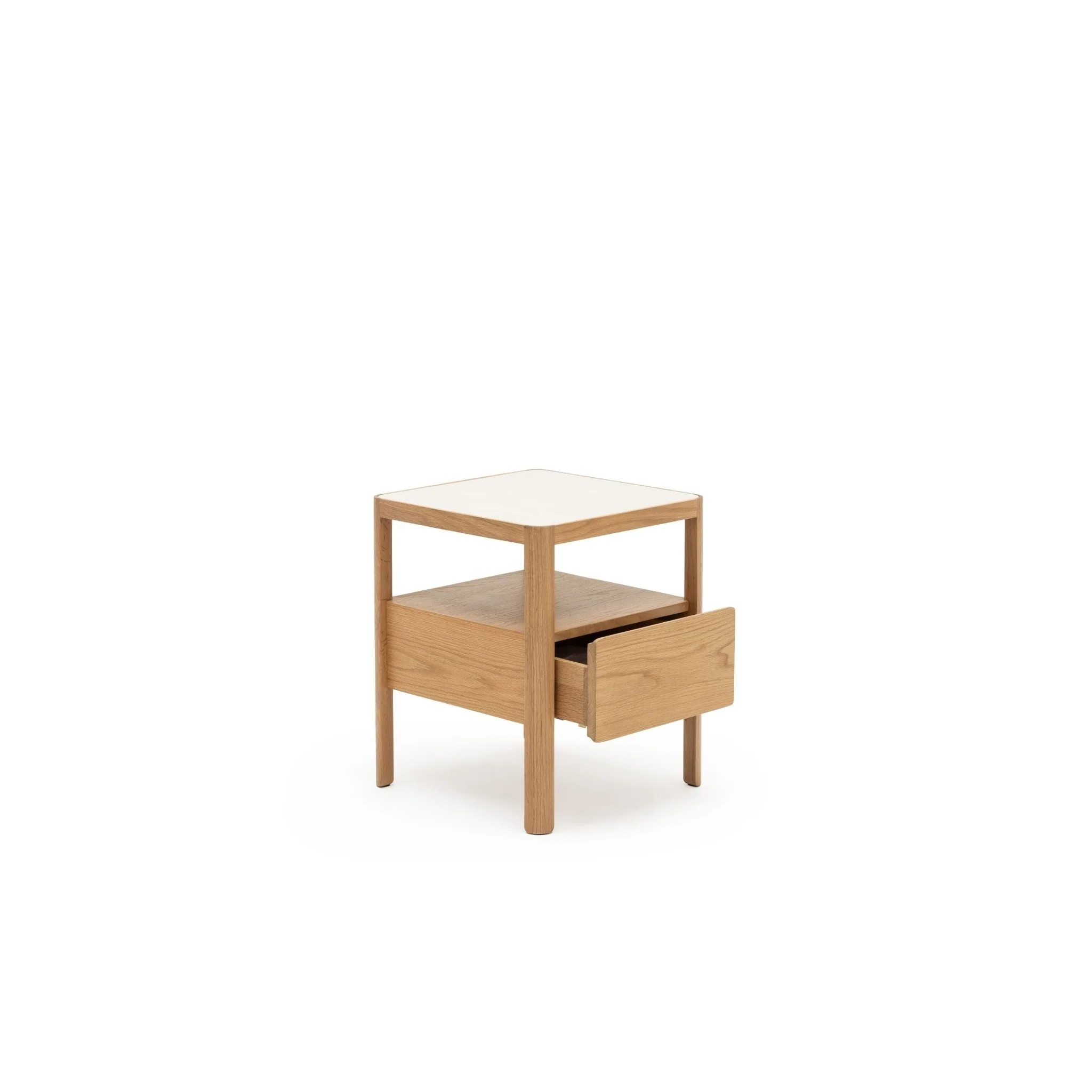 Theo Nightstand 45 - Light Oak & Sintered Stone - Image 3