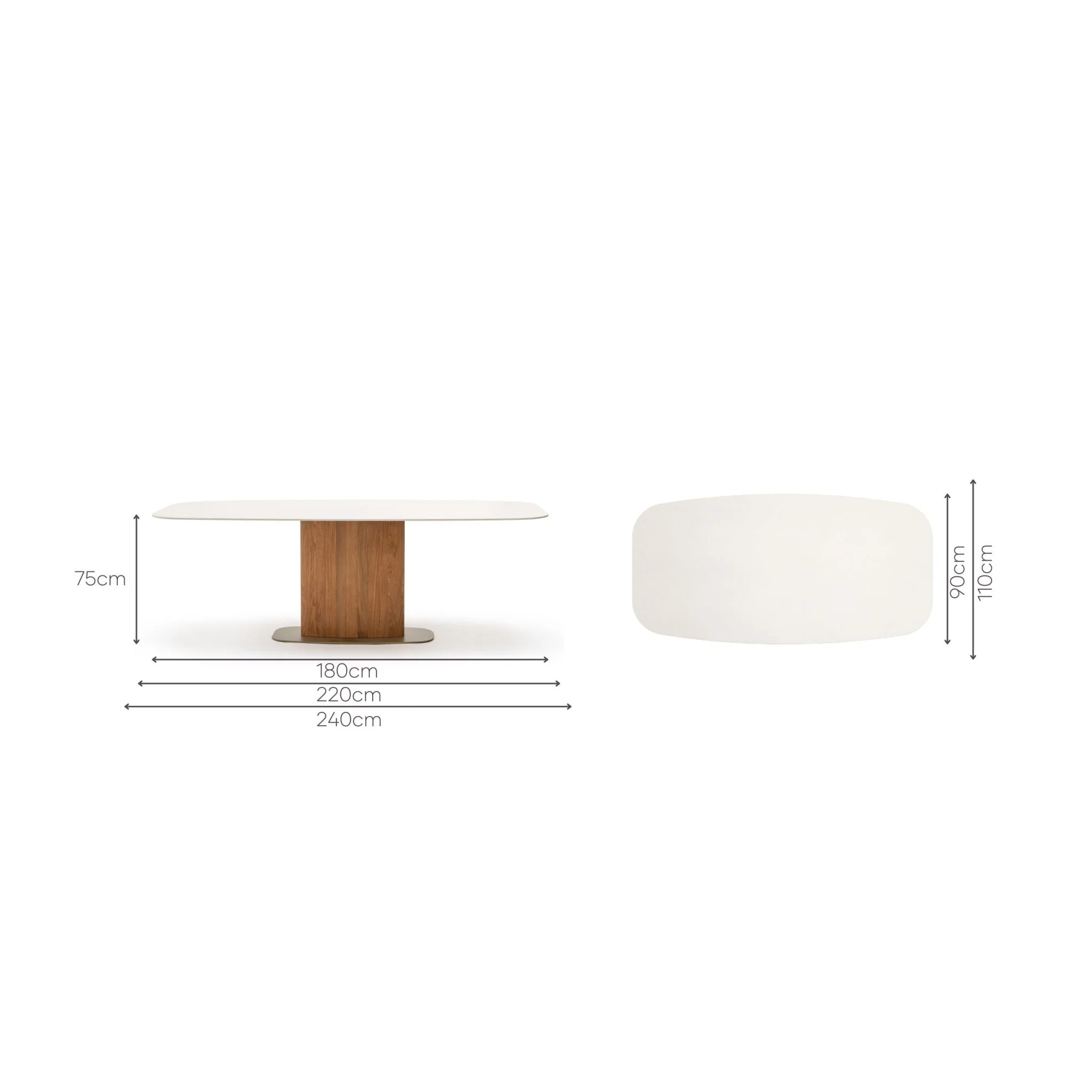 Tilba Pedestal Table - Light Oak - Image 15