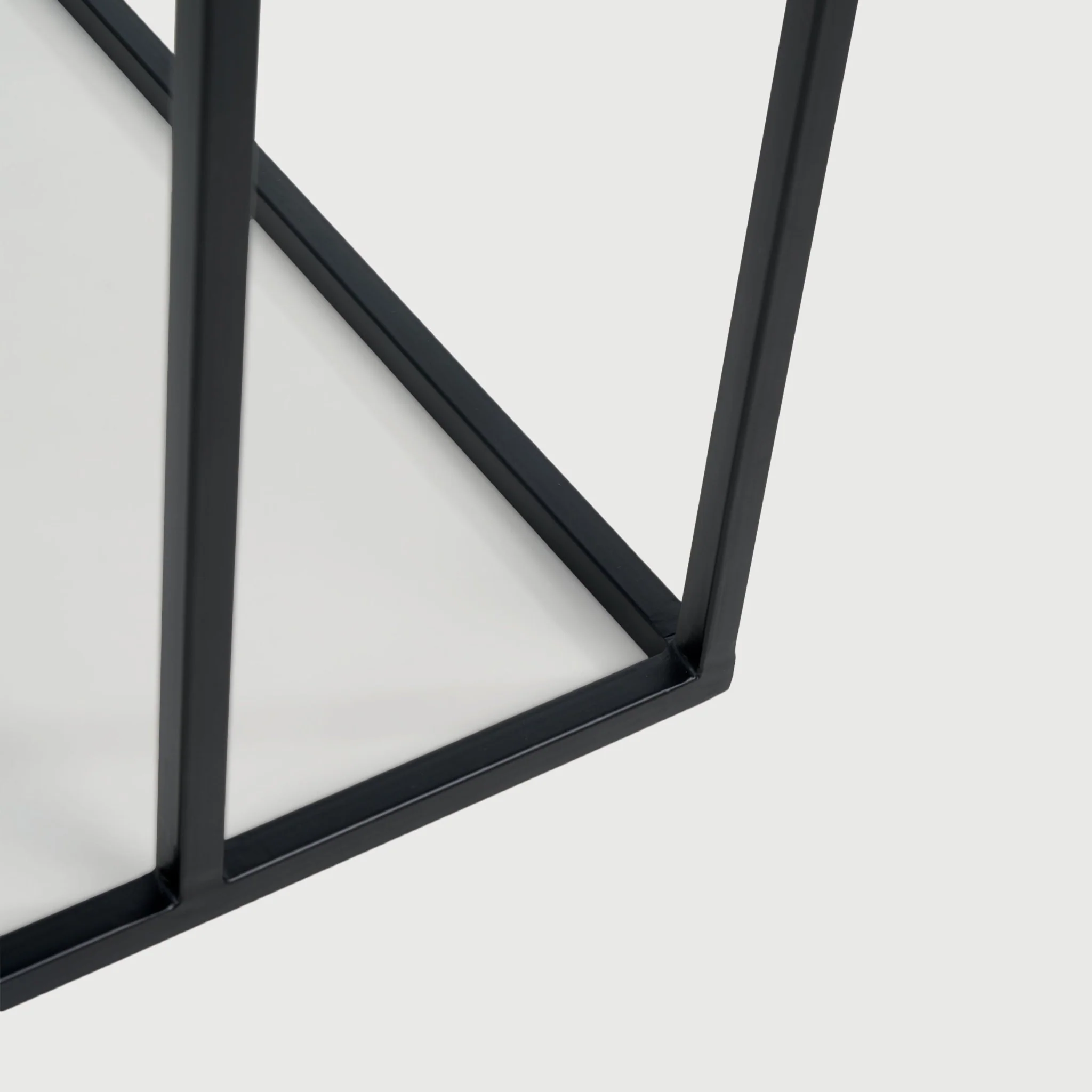 Tray Side Table - Varnished Wood - Black - Square - Image 9