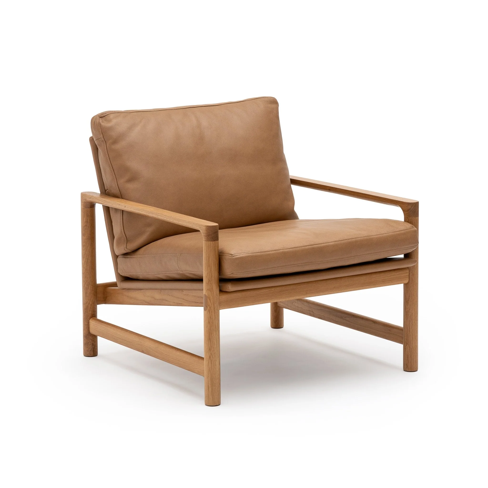 Troubadour Chair - Light Oak & Pecan Leather