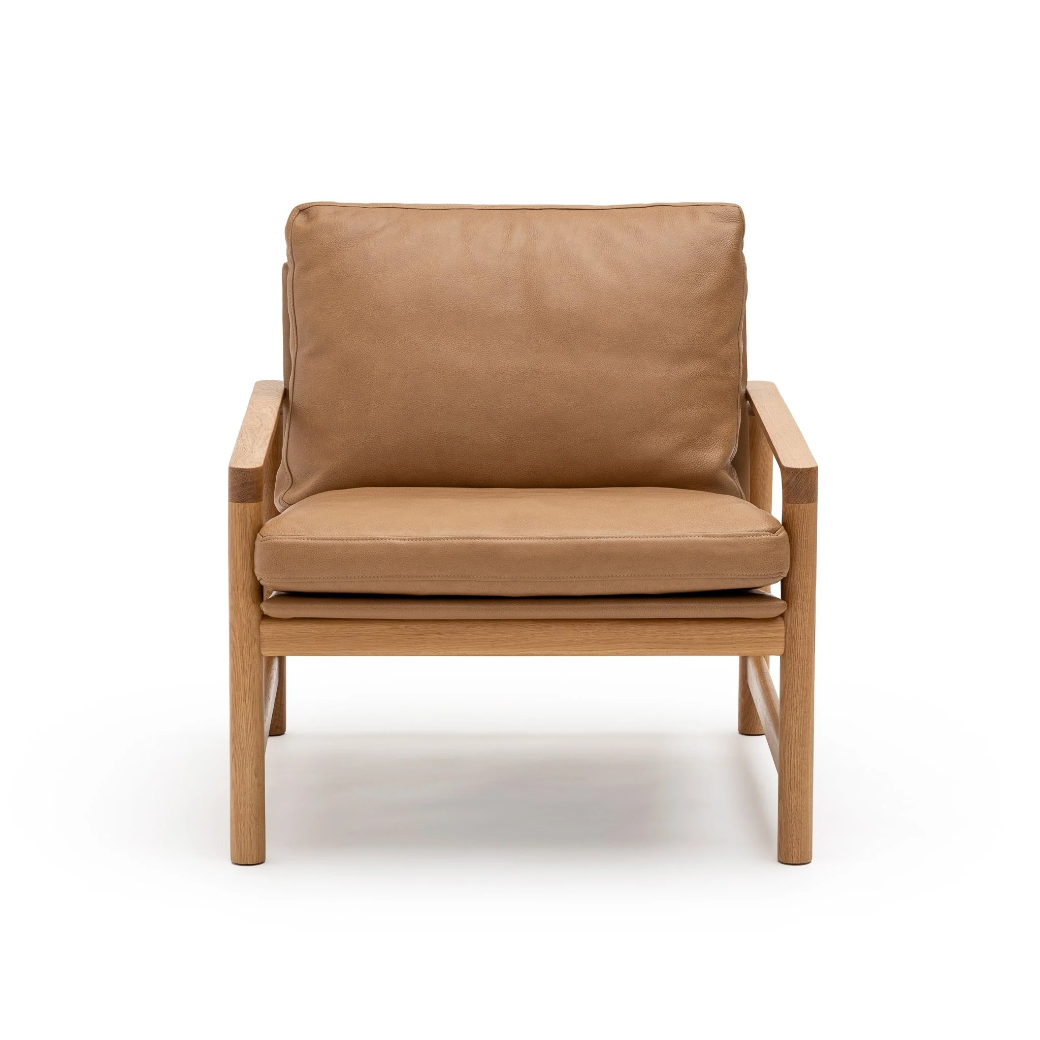 Troubadour Chair - Light Oak & Pecan Leather - Image 2