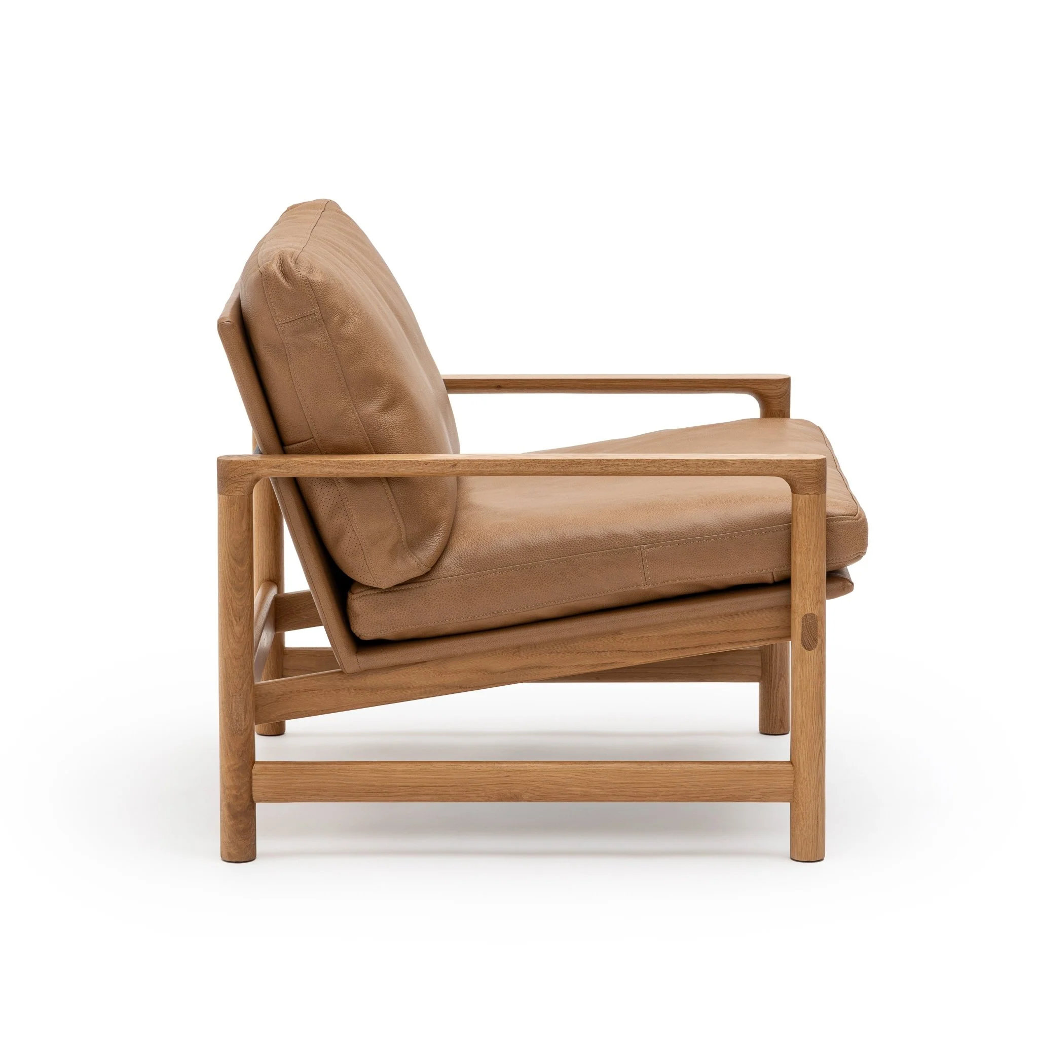 Troubadour Chair - Light Oak & Pecan Leather - Image 3