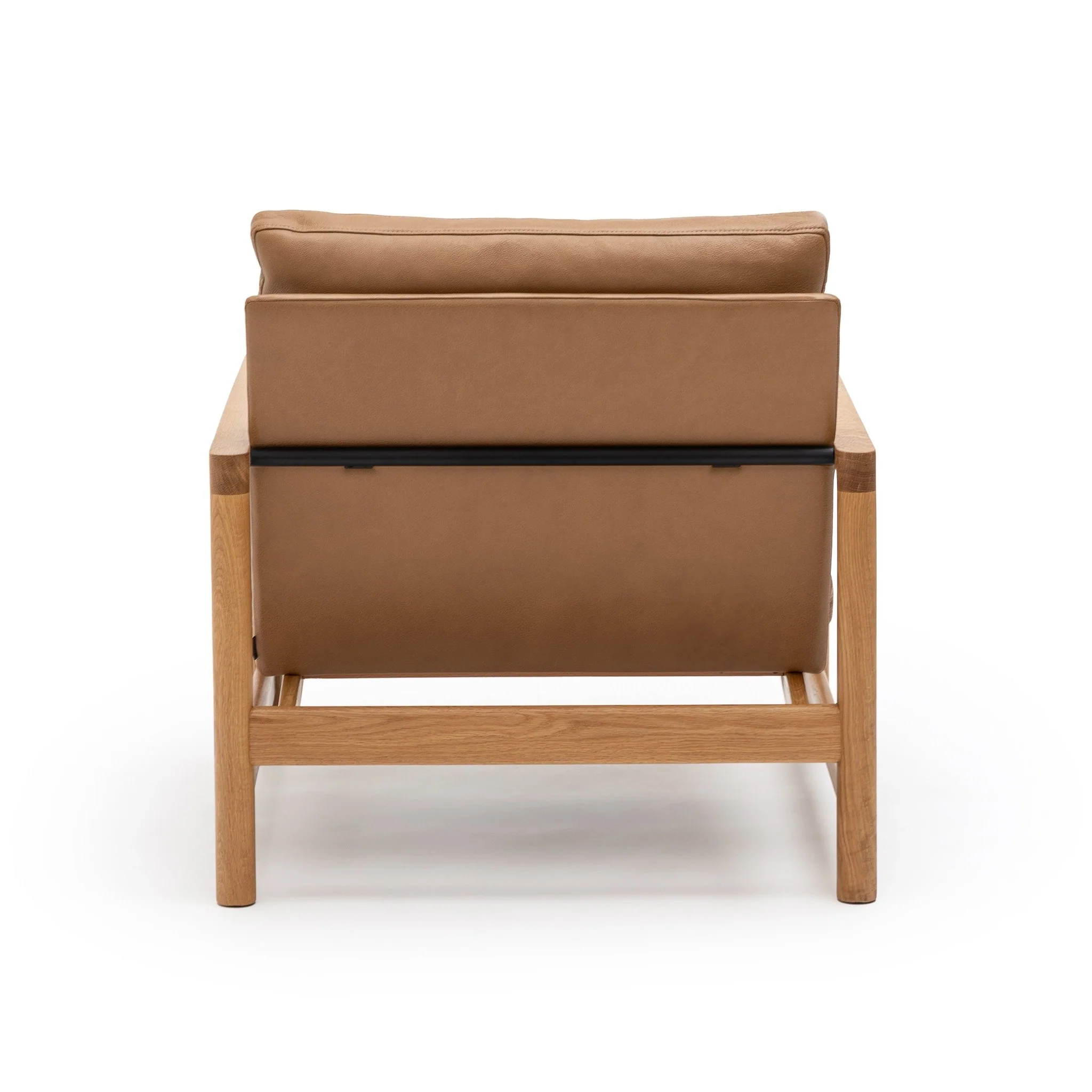 Troubadour Chair - Light Oak & Pecan Leather - Image 4