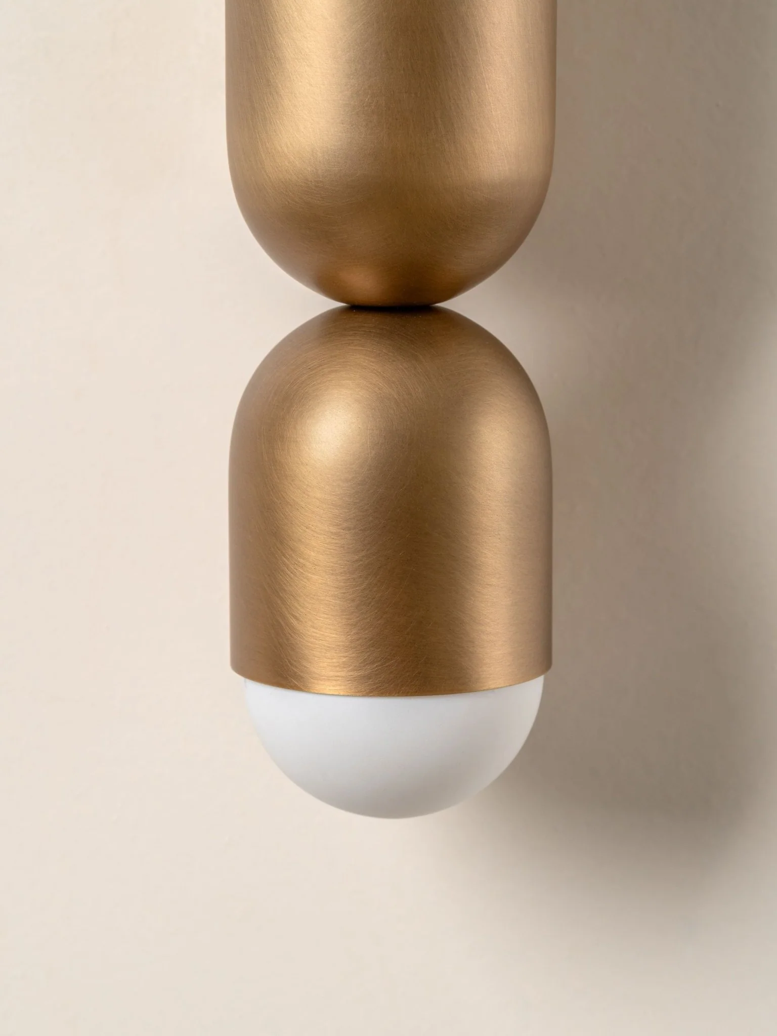 Tuba - 2 Light Aged Brass And Opal Wall Light - Image 5