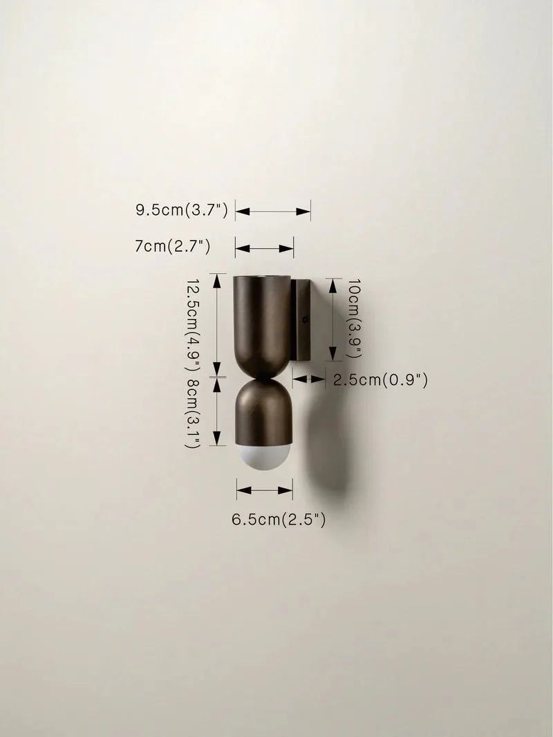 Tuba - 2 Light Bronze And Opal Wall Light - Image 5