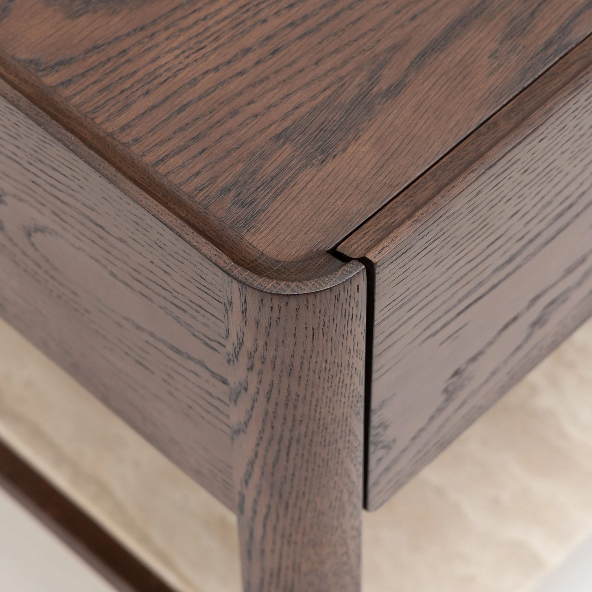 Tye Nightstand 45  - Espresso Oak & Travertine - Image 5