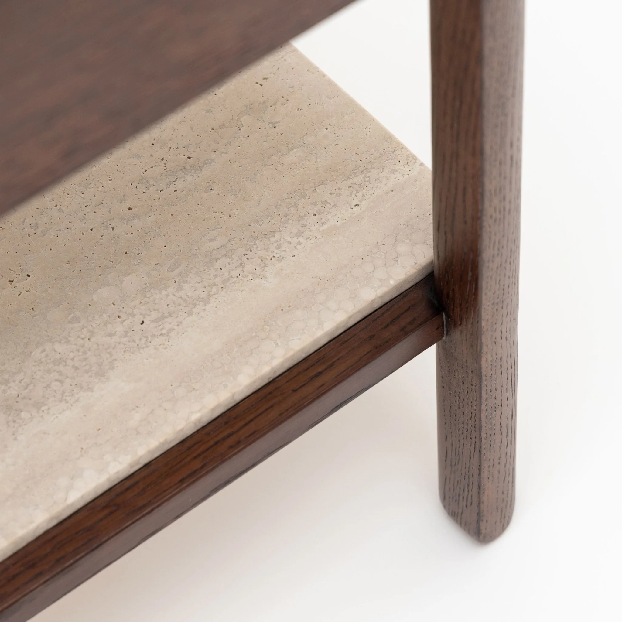 Tye Nightstand 45  - Espresso Oak & Travertine - Image 8