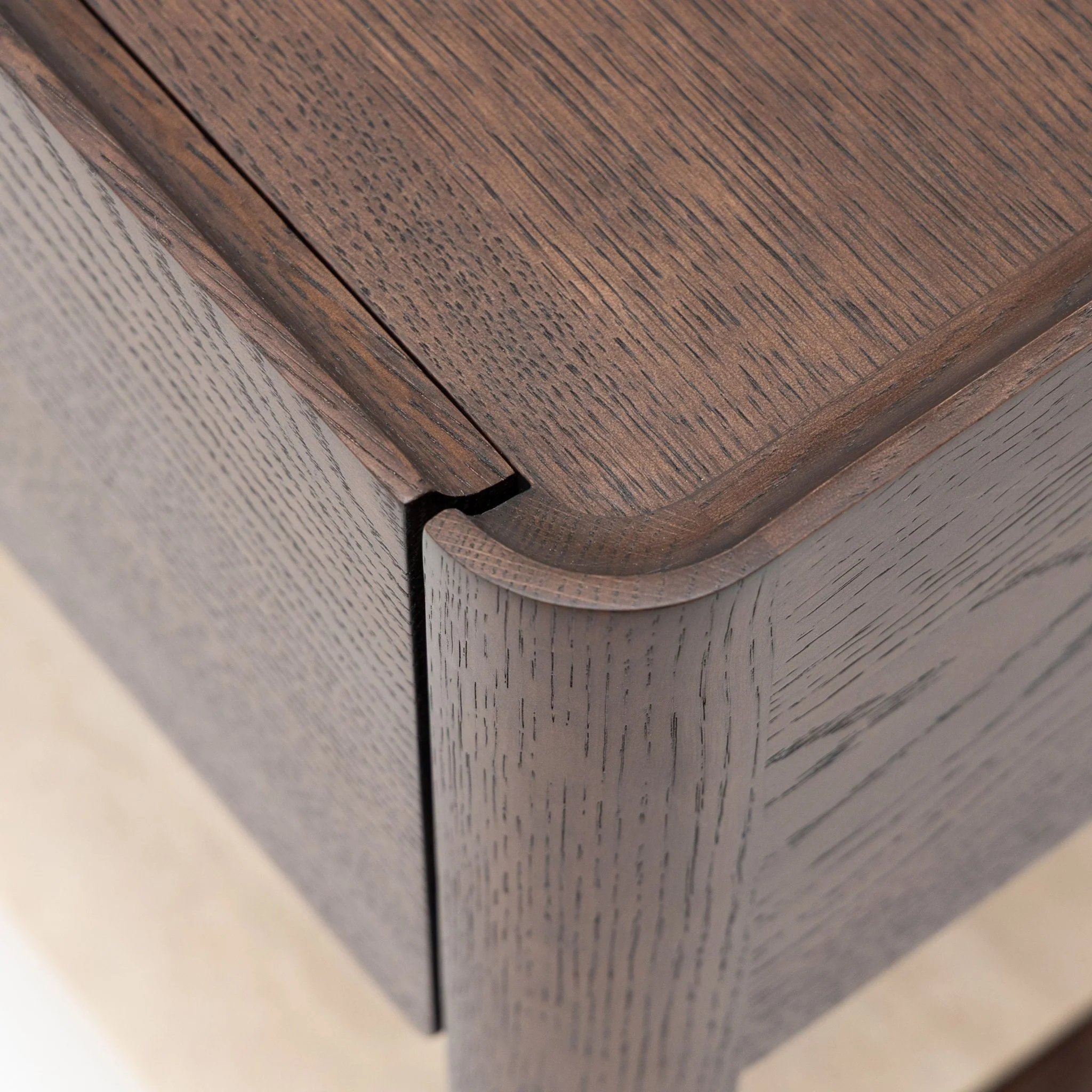 Tye Nightstand 60  - Espresso Oak & Travertine - Image 6