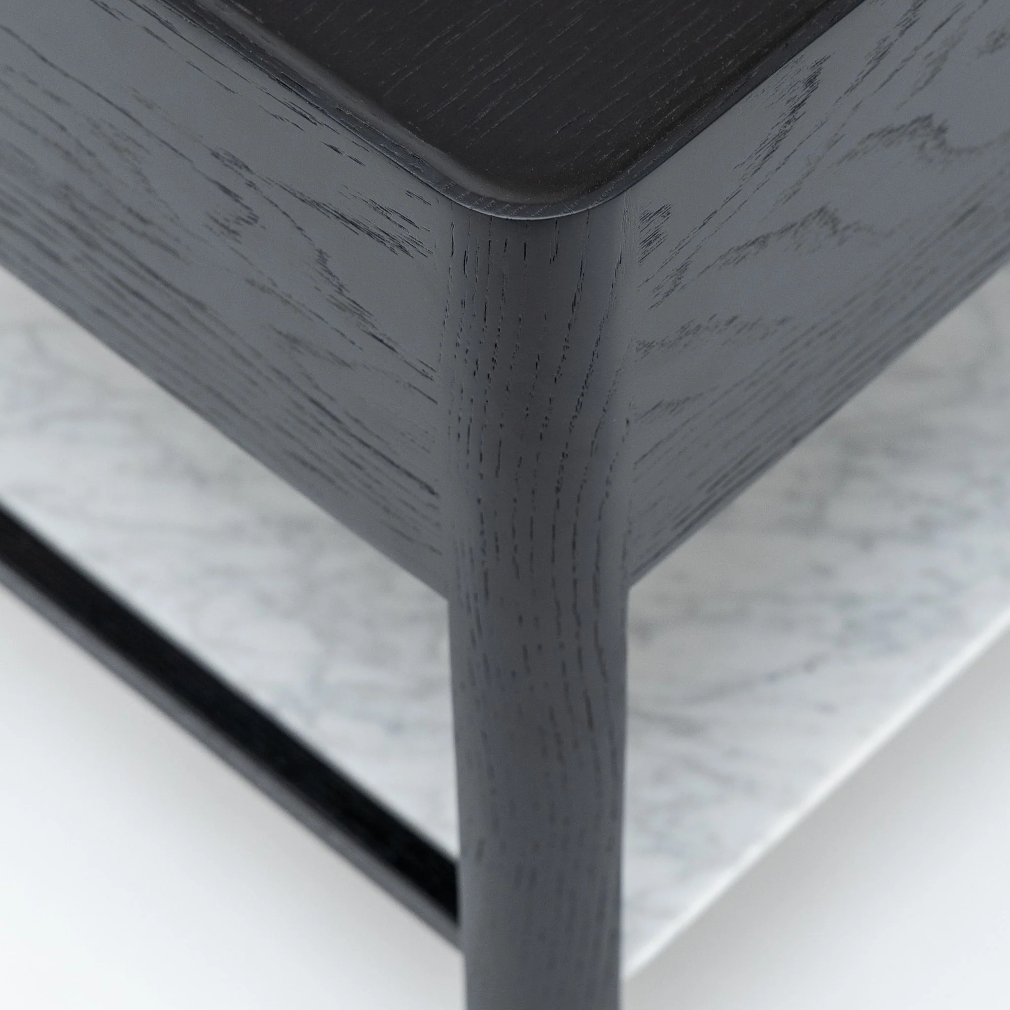 Tye Nightstand 60 - Black Oak & Bianca Carrara - Image 12