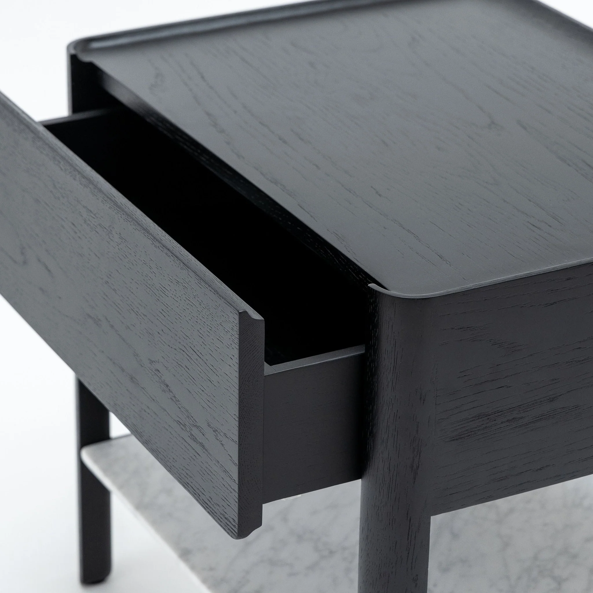 Tye Nightstand 60 - Black Oak & Bianca Carrara - Image 14