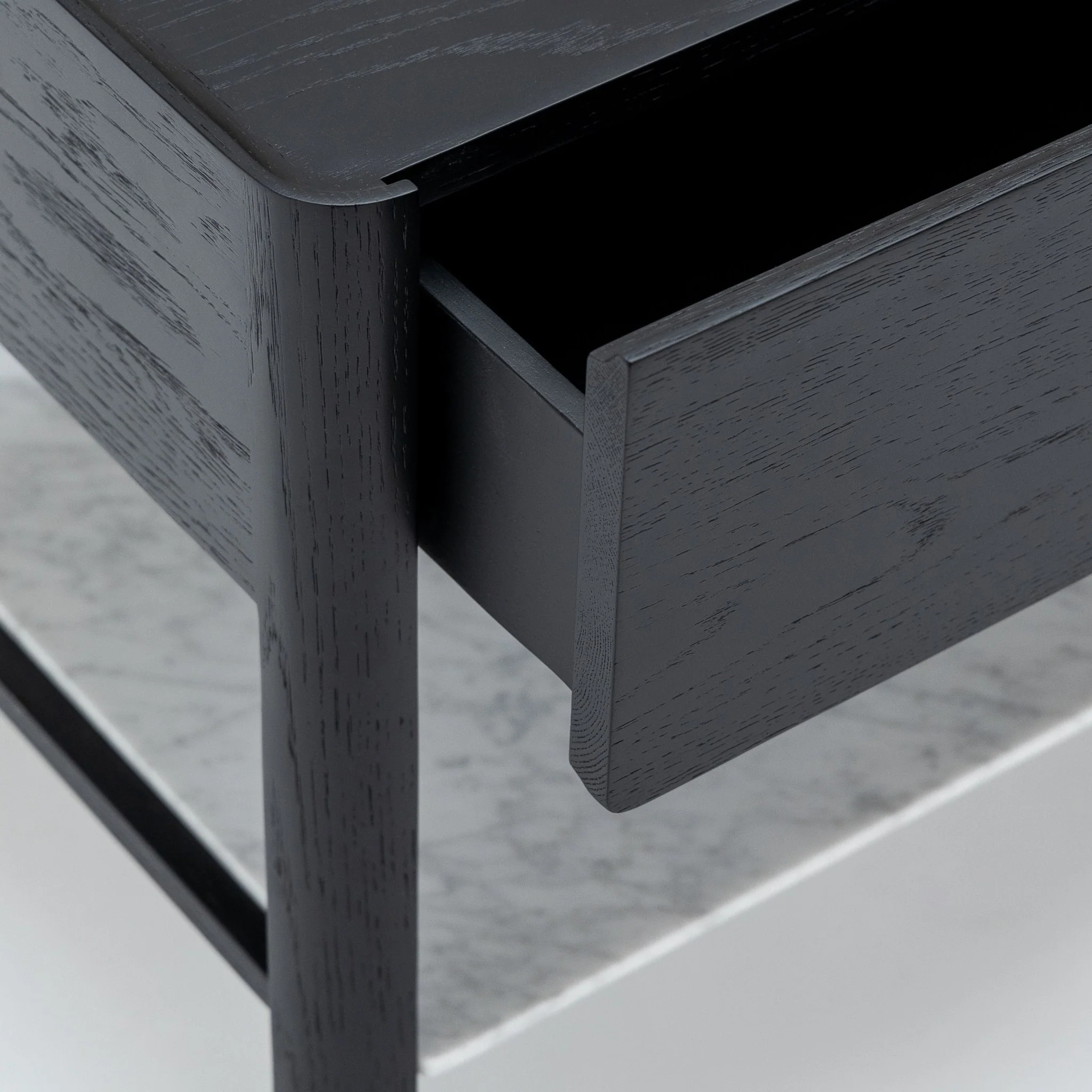 Tye Nightstand 60 - Black Oak & Bianca Carrara - Image 17