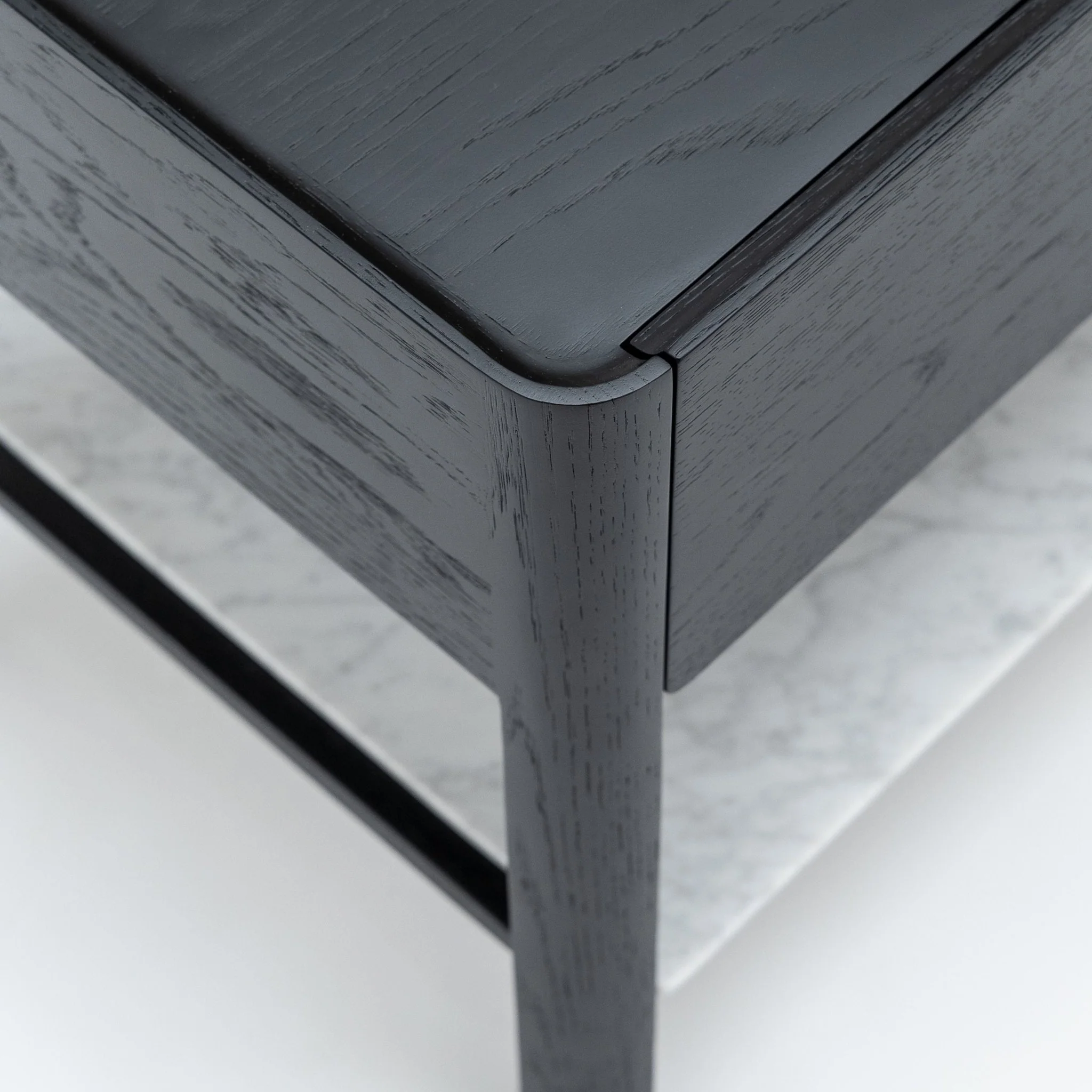 Tye Nightstand 60 - Black Oak & Bianca Carrara - Image 18