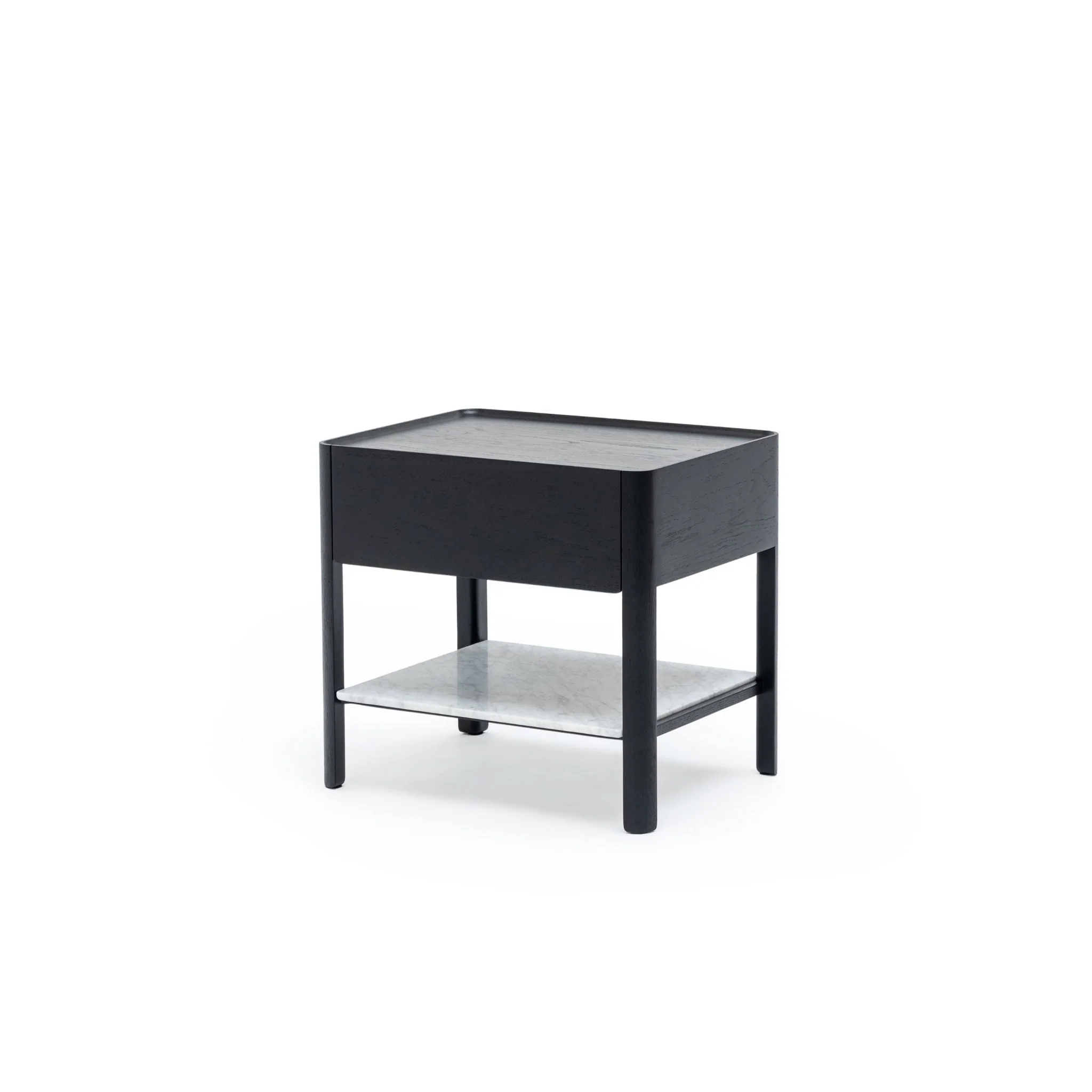 Tye Nightstand 60 - Black Oak & Bianca Carrara - Image 5