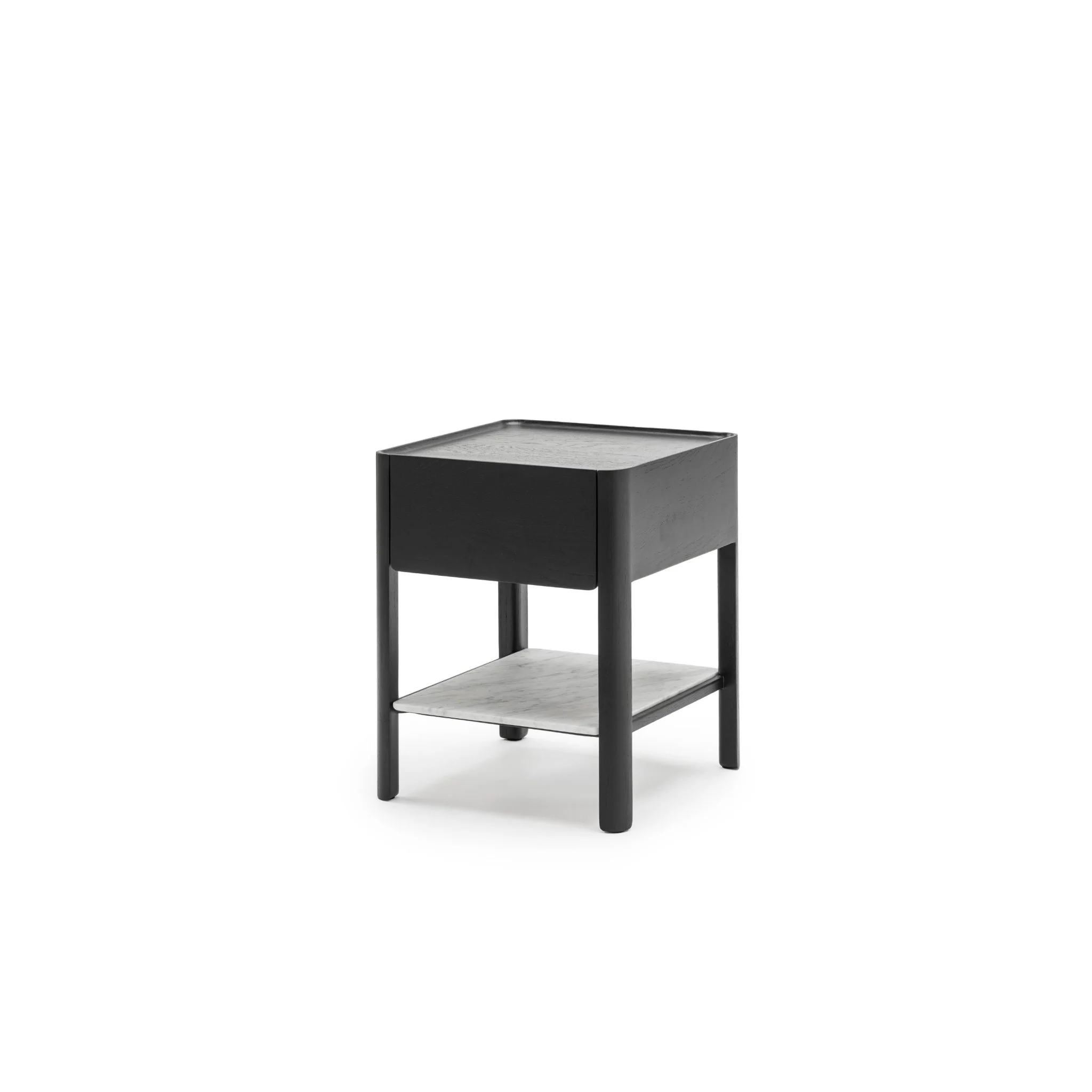 Tye Nightstand 45 - Black Oak & Bianca Carrara - Image 4